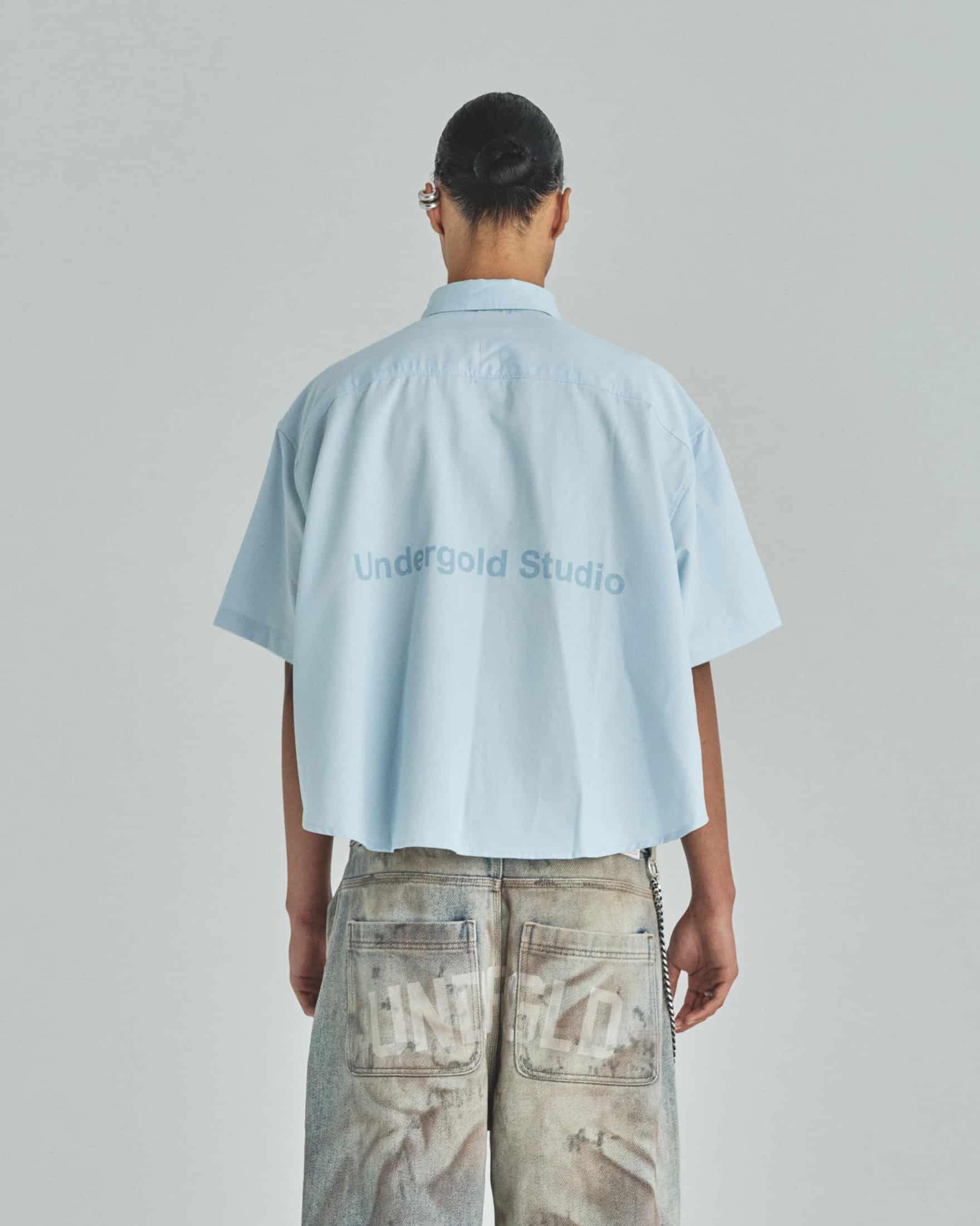 Basics Undergold Studio Boxy Fit Shirt Light Blue - miniatura 7