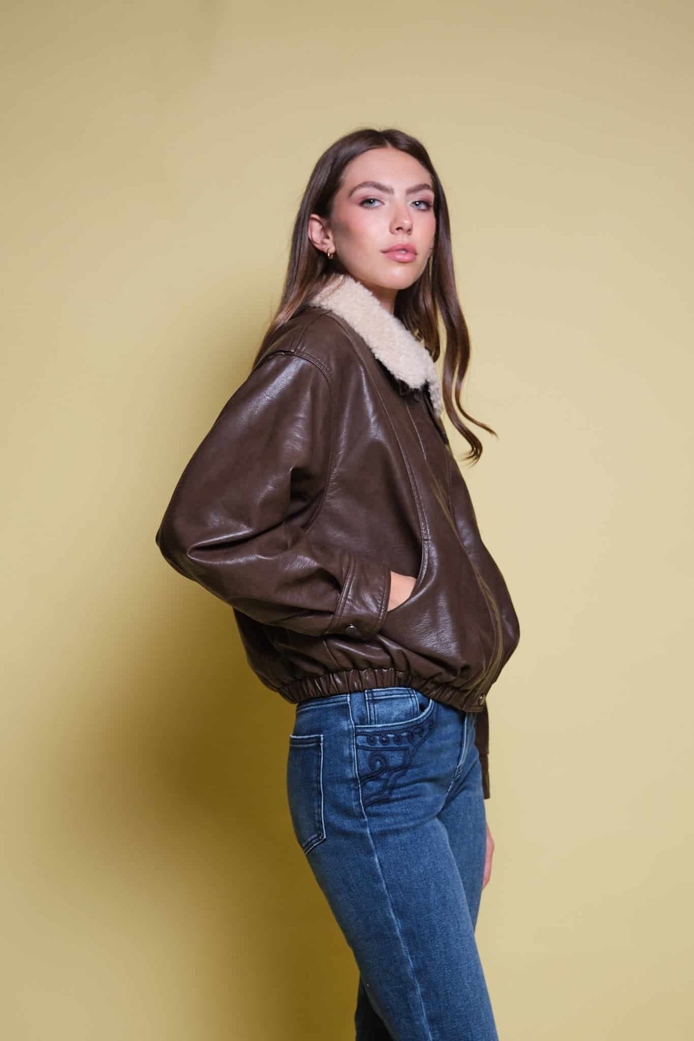 CHAQUETA SHEARLING CAFE - miniatura 6