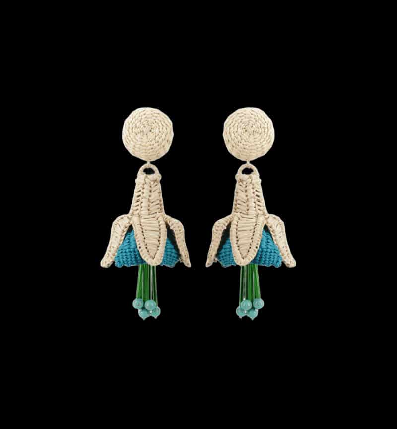 FUCHSIA BLUE EARRINGS - miniatura 1