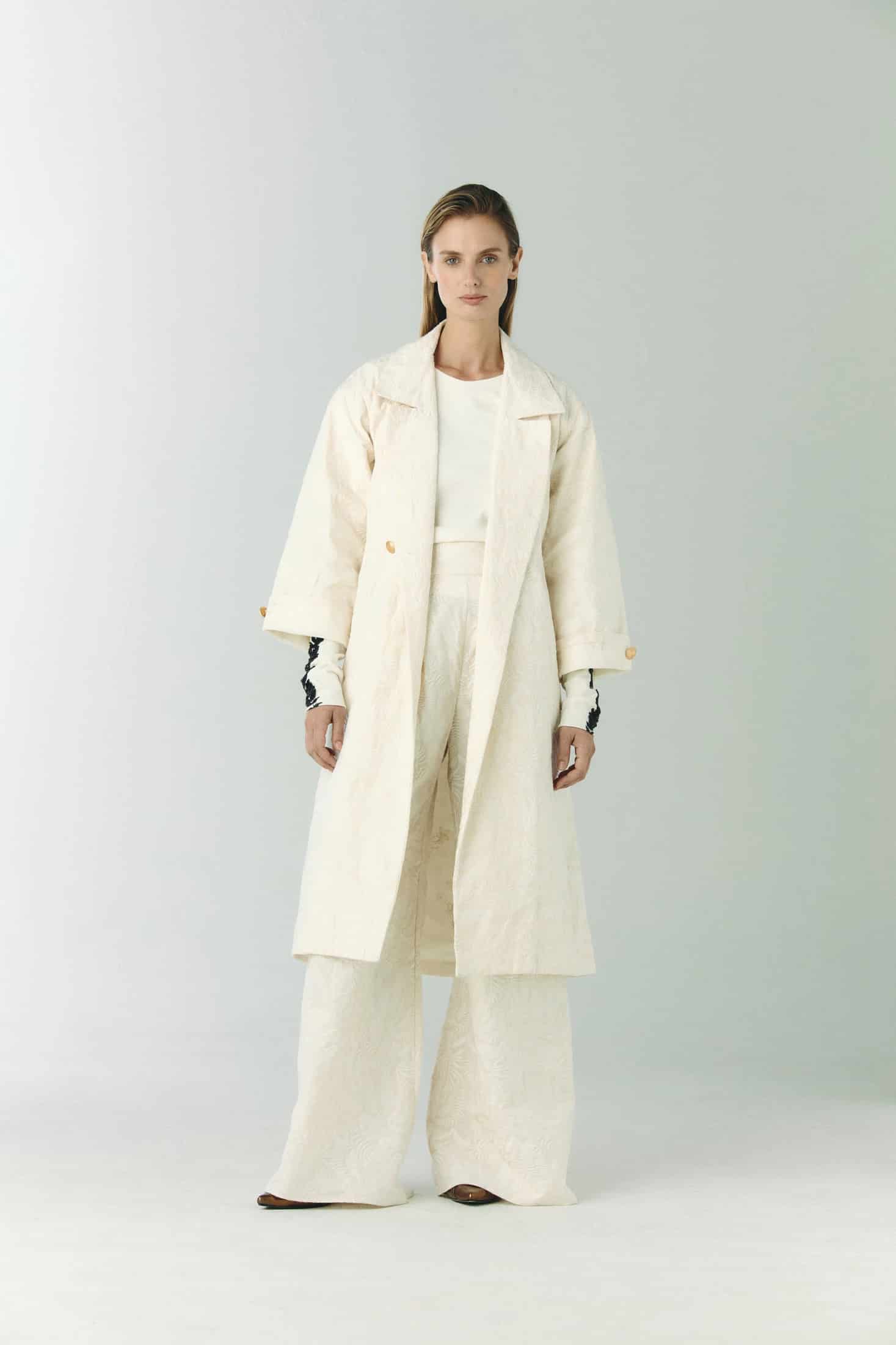 Fiol Canvas Embroidered Pants / Ecru - miniatura 3