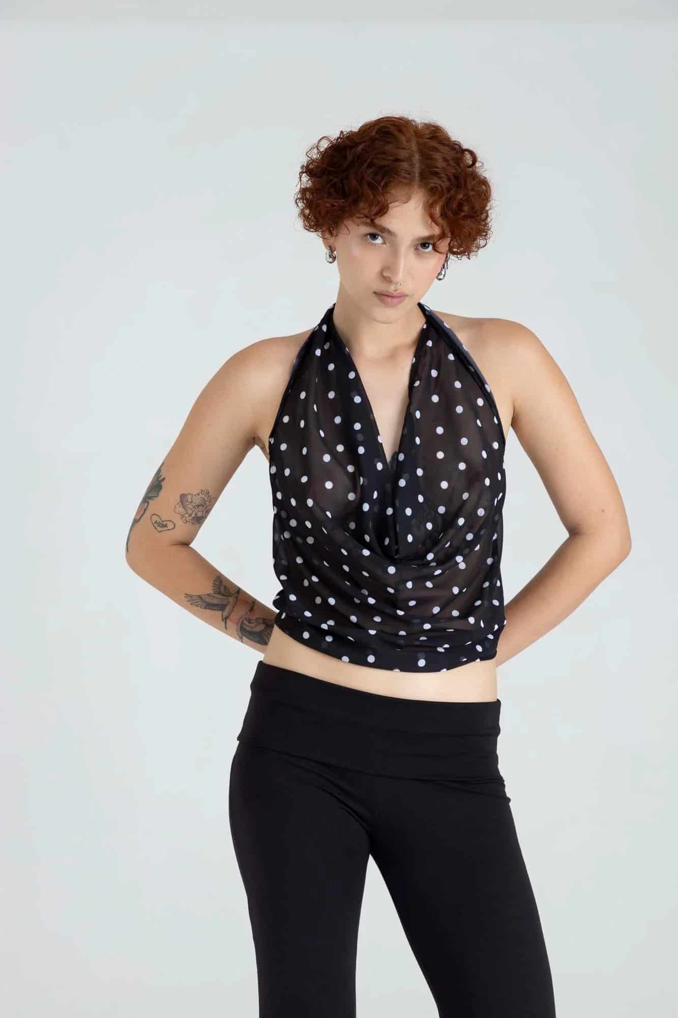 GABY DRAPED TOP - miniatura 12
