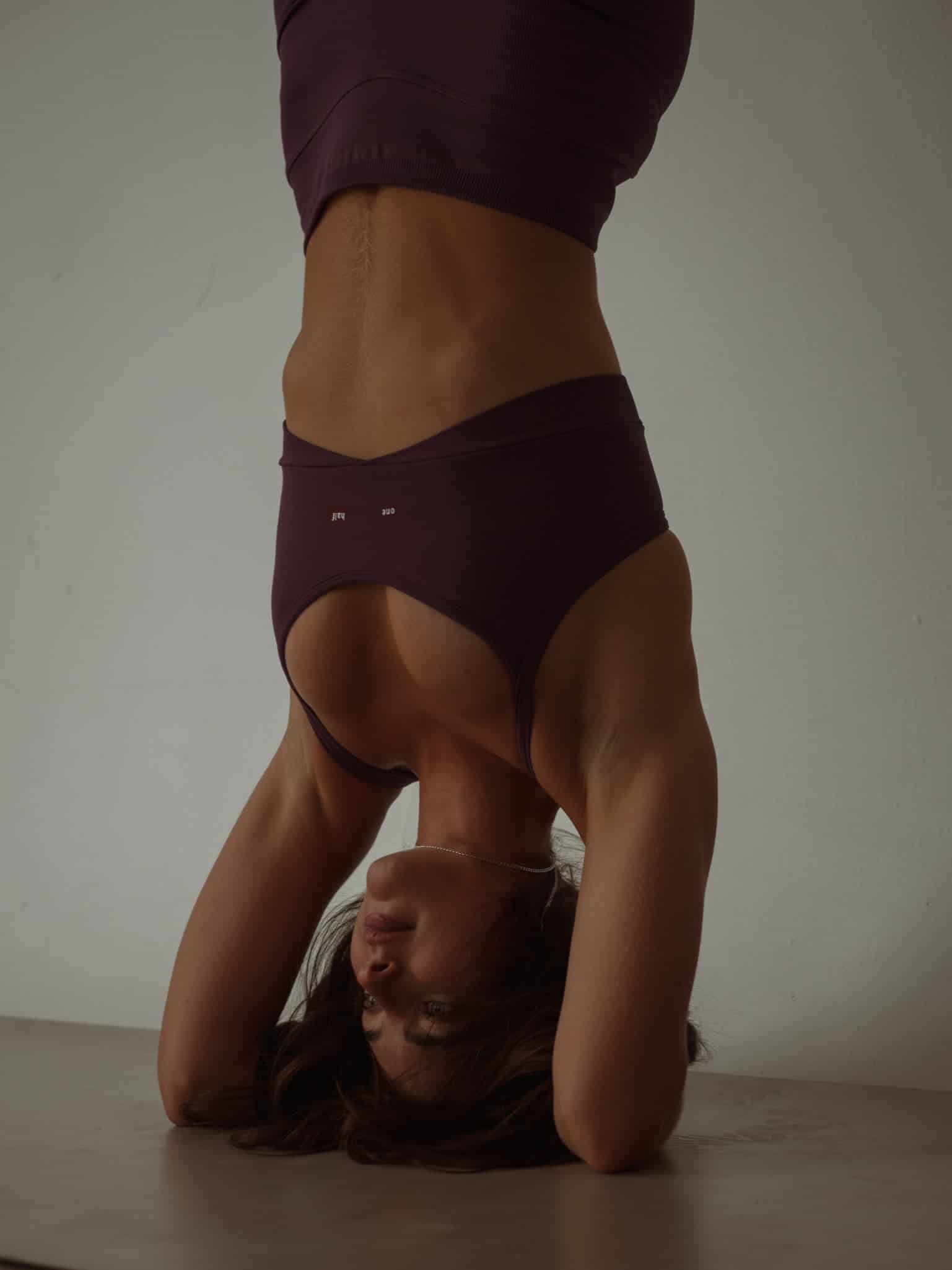 OVERLAY SEAMLESS CROP TOP - CRANBERRY - miniatura 9