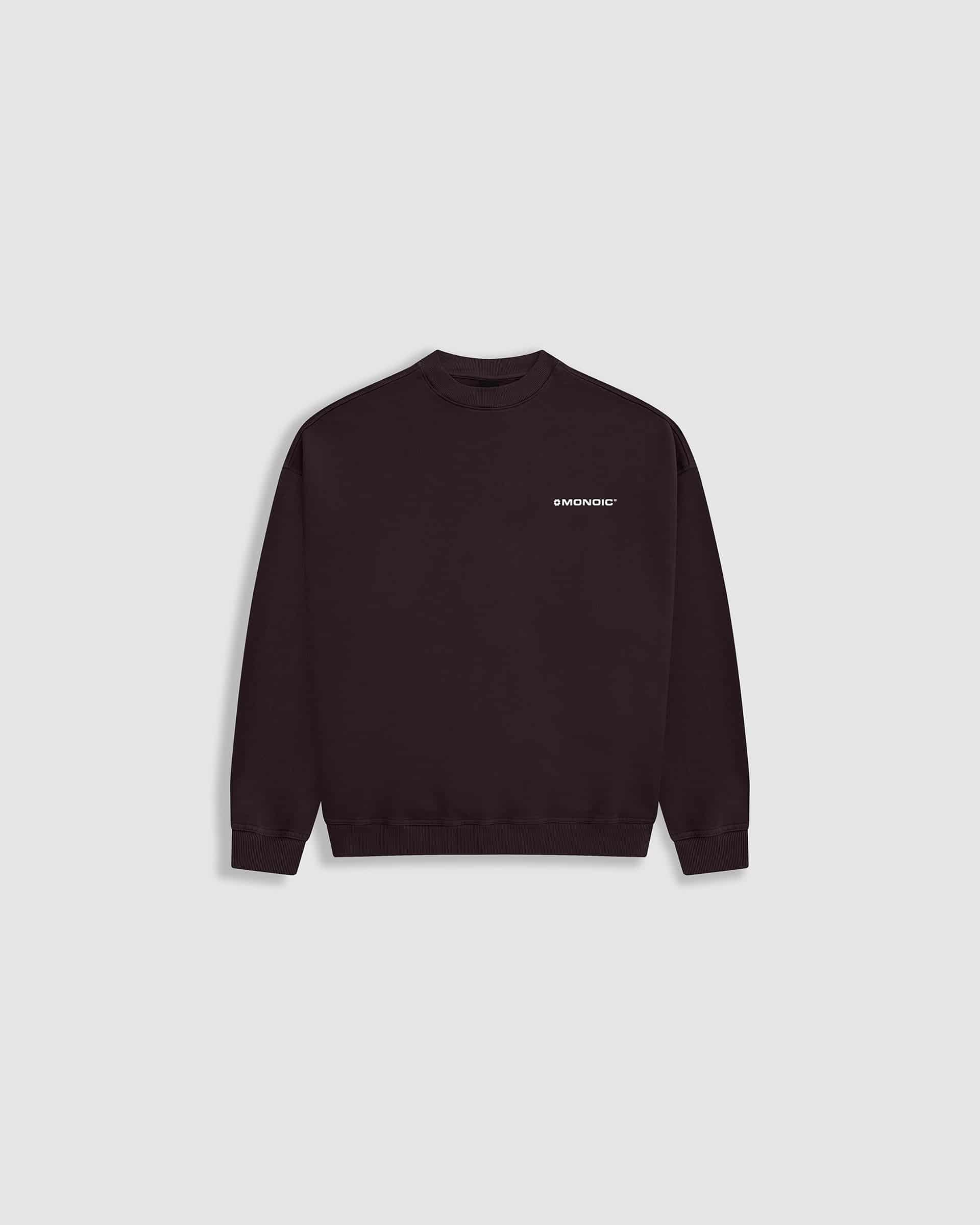 Crewneck Oversized Básico V4 - Café Chocolate - miniatura 1