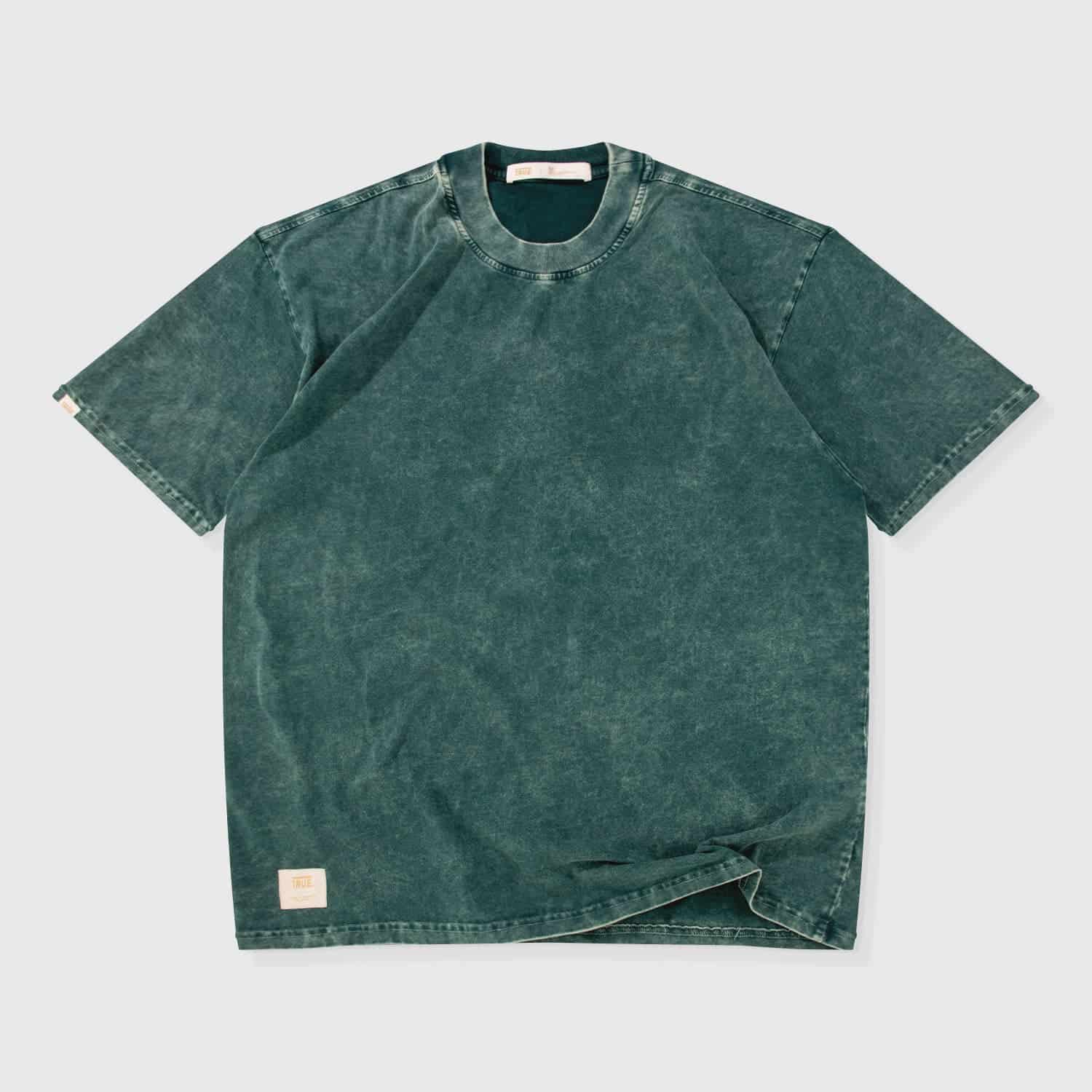 Oversized Washed T- Shirt - Pine Green - miniatura 1
