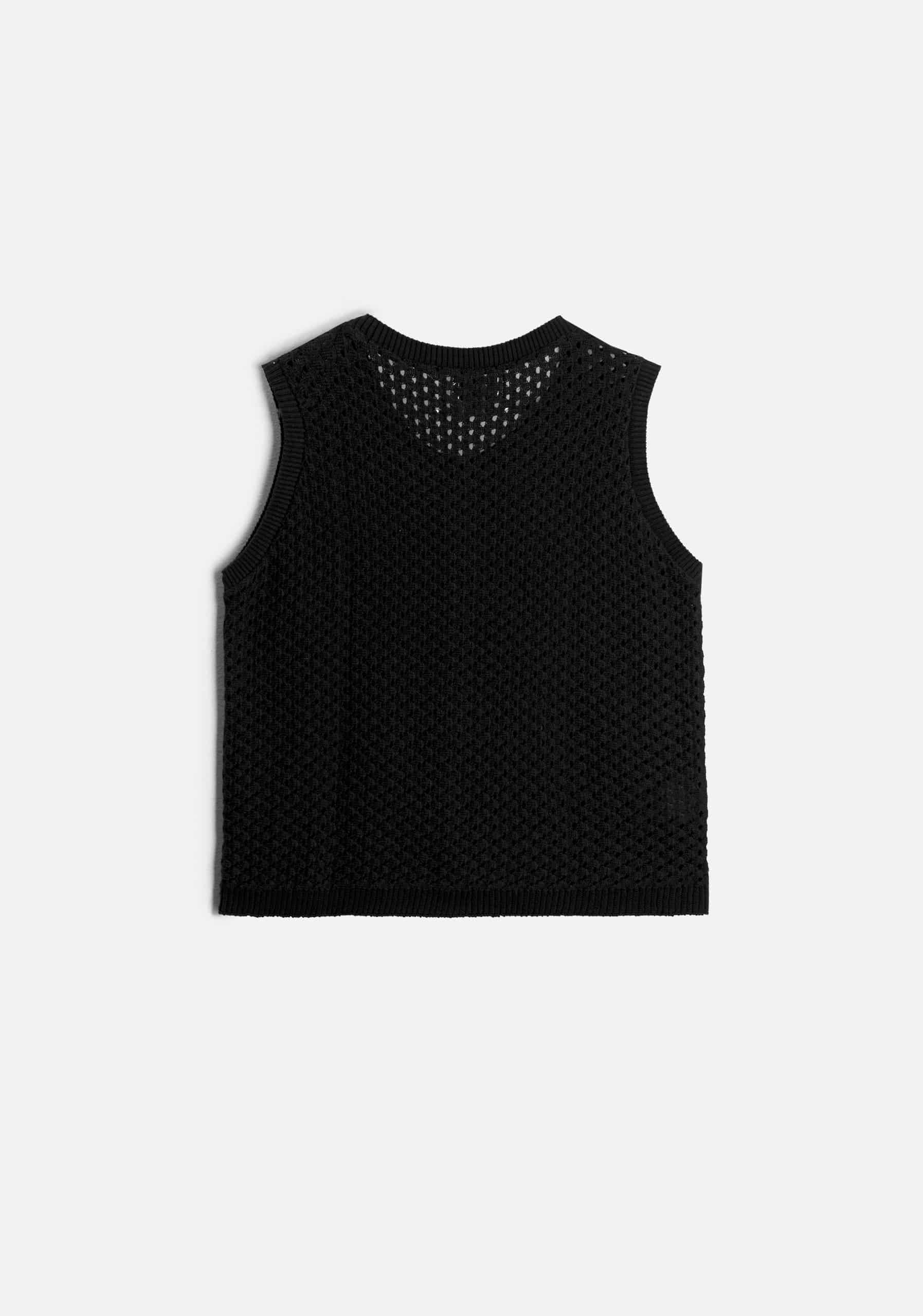 Chaleco M Meurisse Tejido Negro - miniatura 4