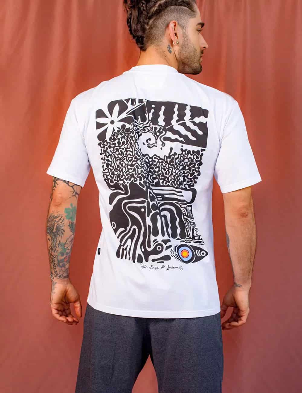 Camiseta Oversize On the Trip blanco para Hombre - miniatura 7