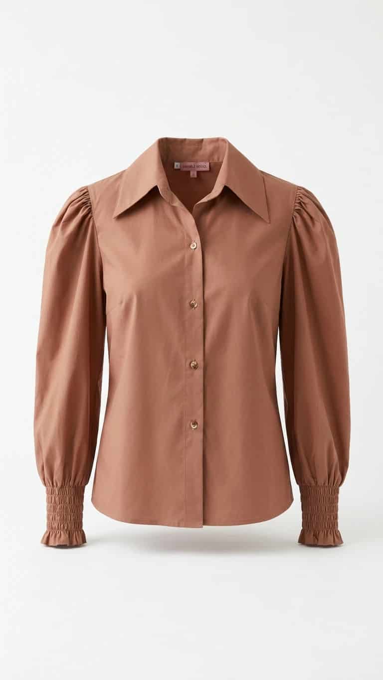 AMELIA BLOUSE CAMEL - miniatura 1