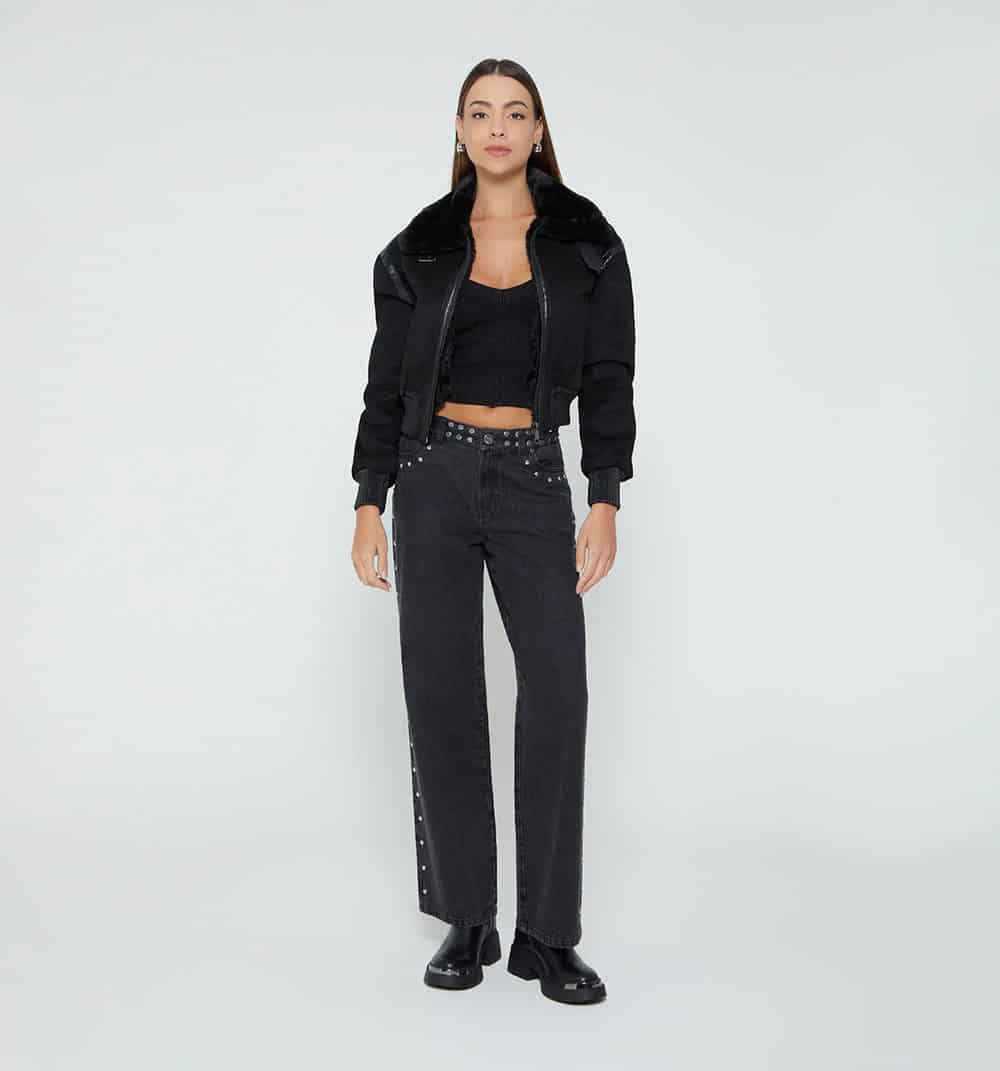 Chaqueta bomber con pelo interno - miniatura 1
