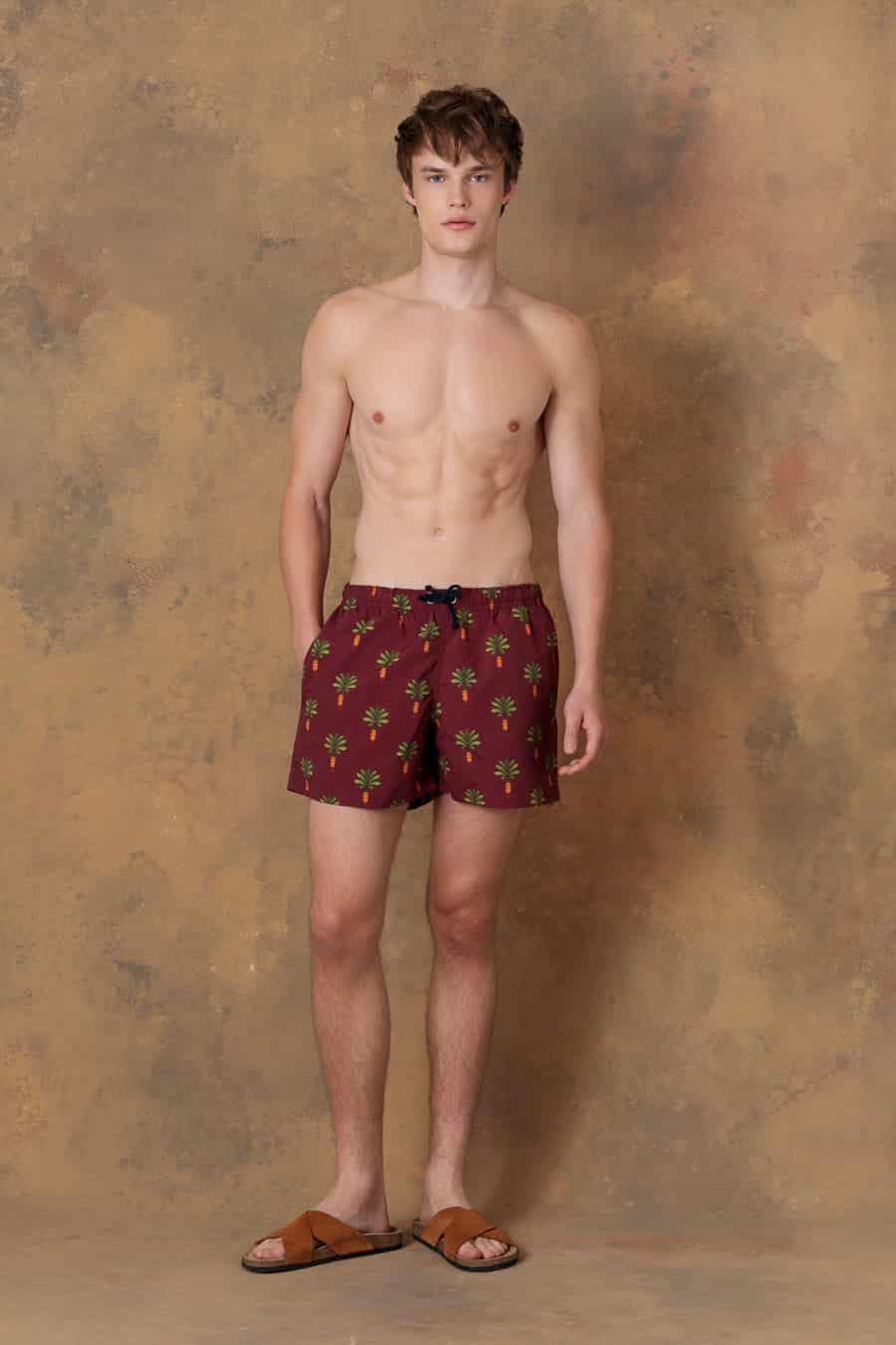 Men's swim trunk orfeo granate - miniatura 1