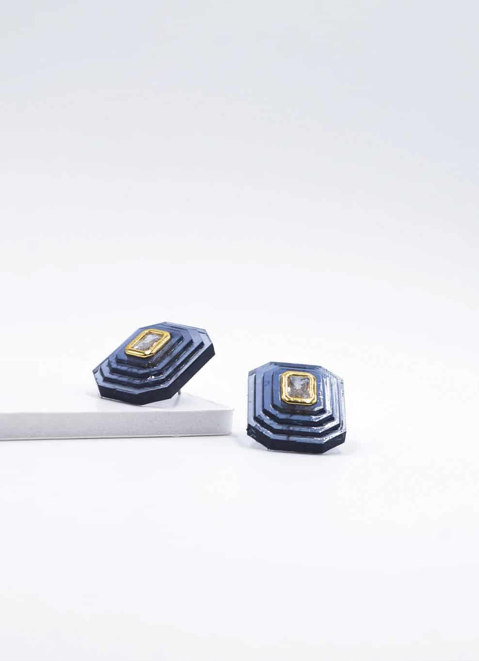 OTTAGONO S - SMOKY EARRINGS - miniatura 1