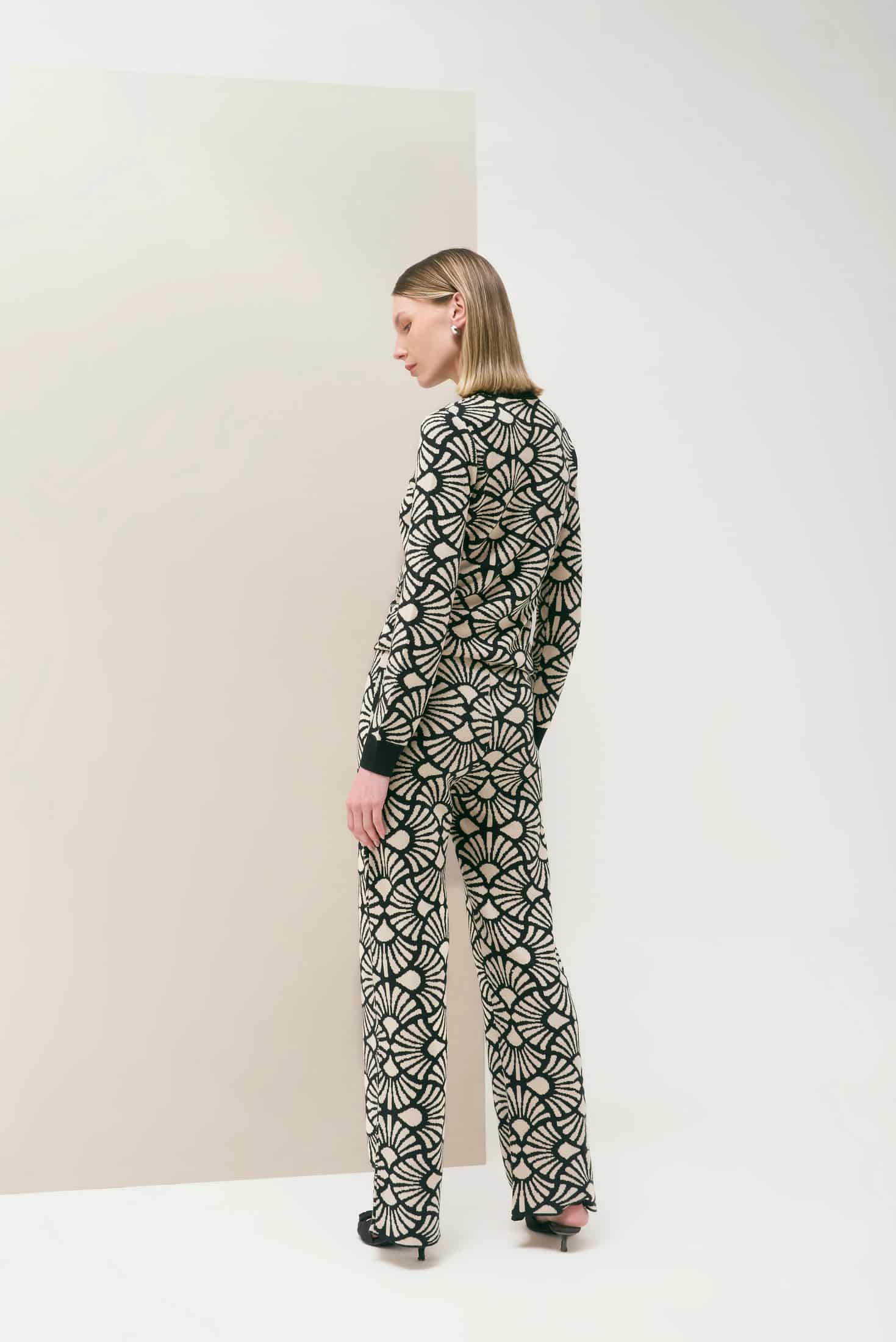 Pantalón Venus Negro-Beige - miniatura 3