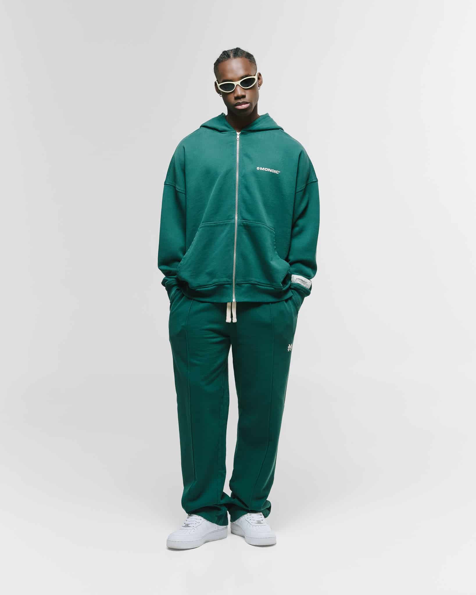 Zip Hoodie Oversized Básico V4 - Forest Green - miniatura 5