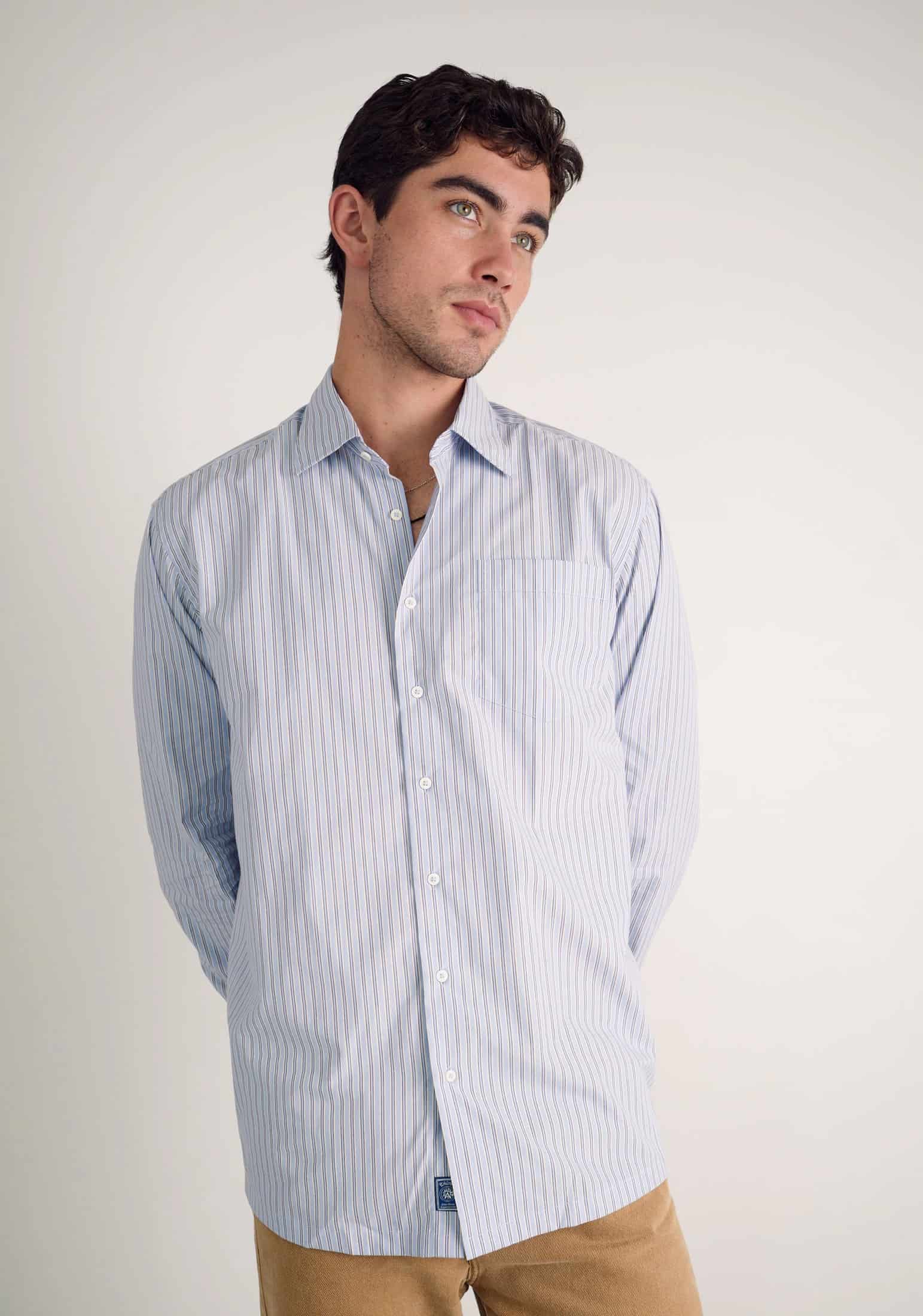 Camisa H CI Jamaica Rayas Grd Azul Claro - miniatura 3