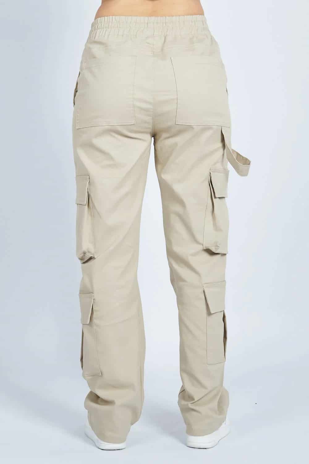 Pantalón jogger cargo bota recta 8 bolsillos  CAQUI | Drop 03 | - miniatura 7
