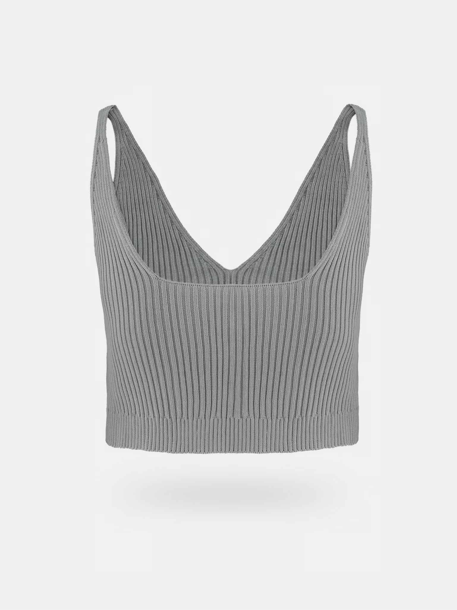 BASIC KNIT TANK TOP - LIGHT GRAY - miniatura 4