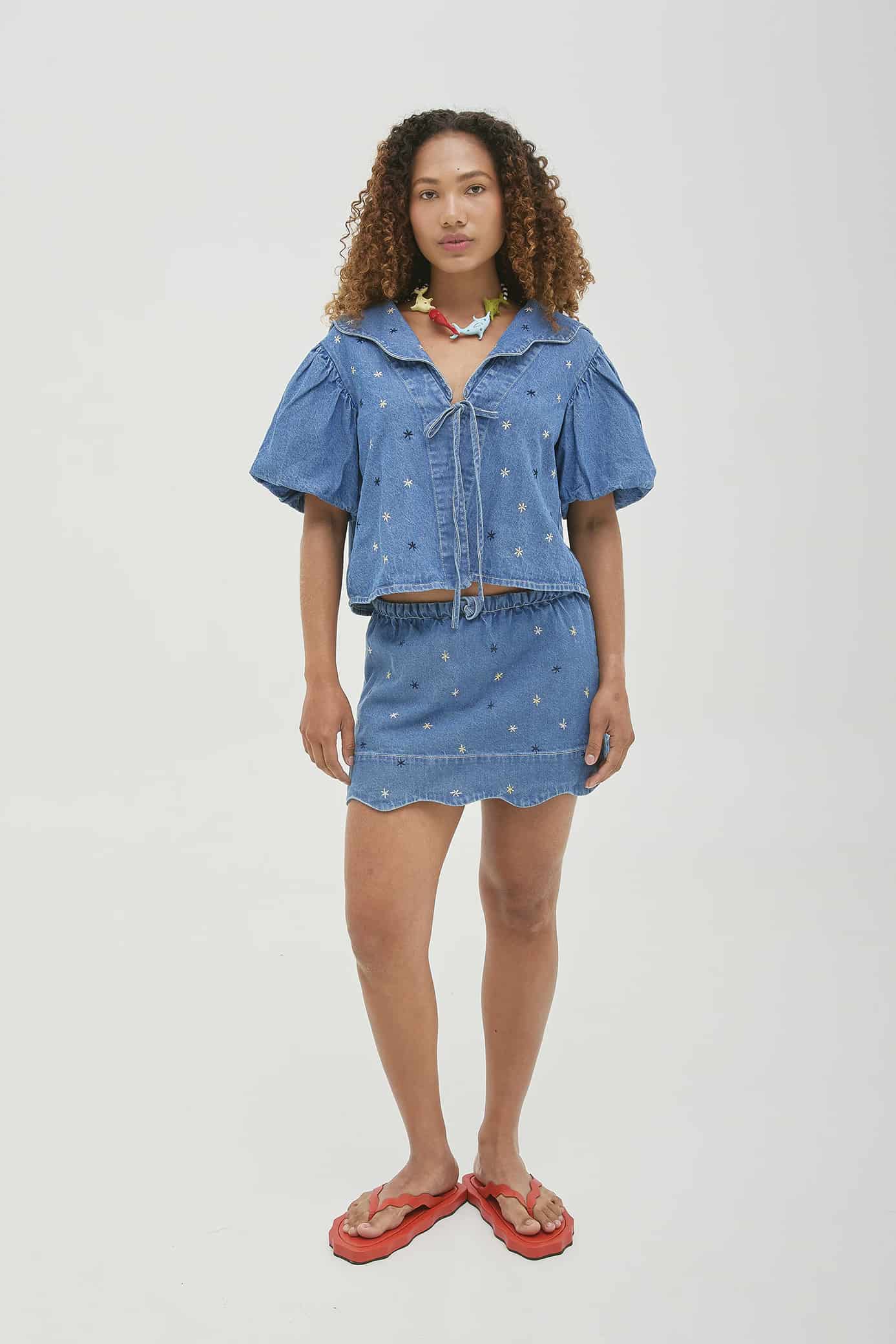 Falda Short Marea Denim - miniatura 1