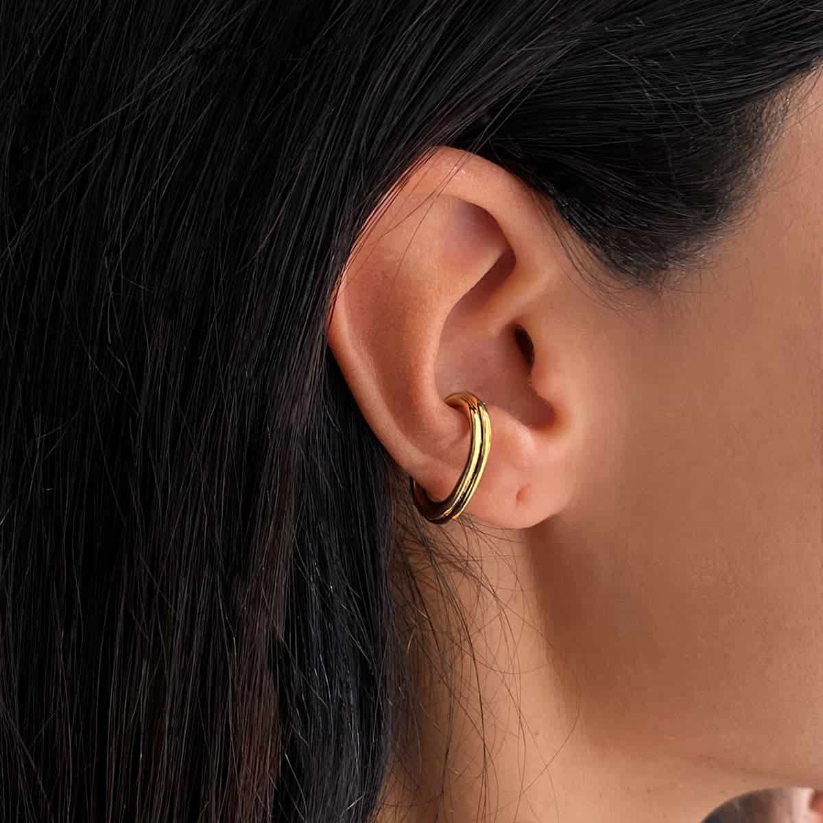 EAR CUFF PARALLEL ORO - miniatura 2