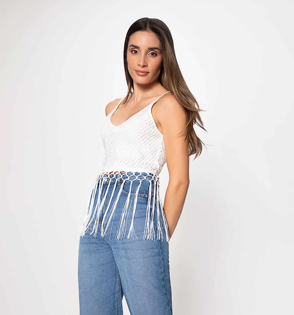 Top malla y flecos - miniatura 6