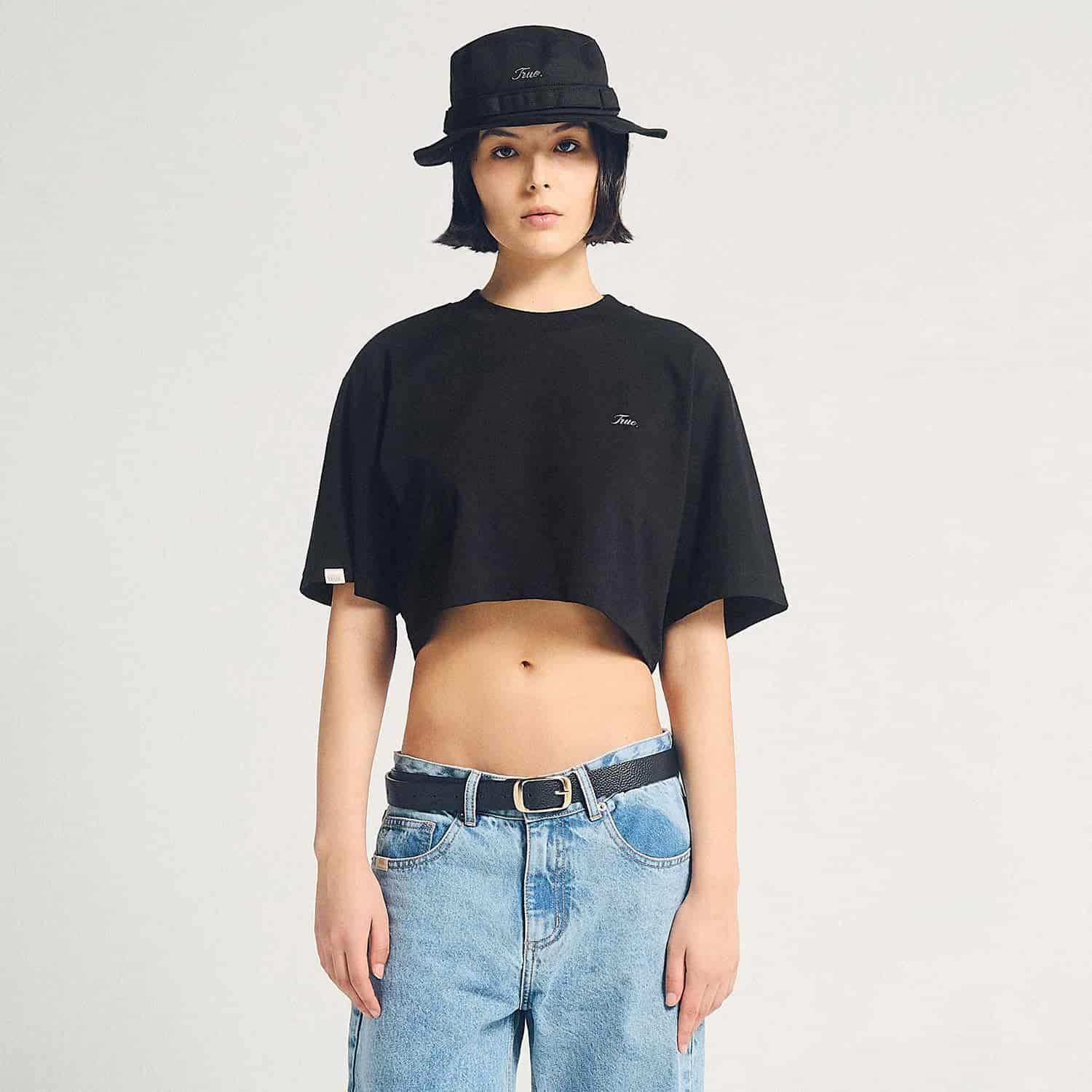 Signature Crop Top - Black - miniatura 2