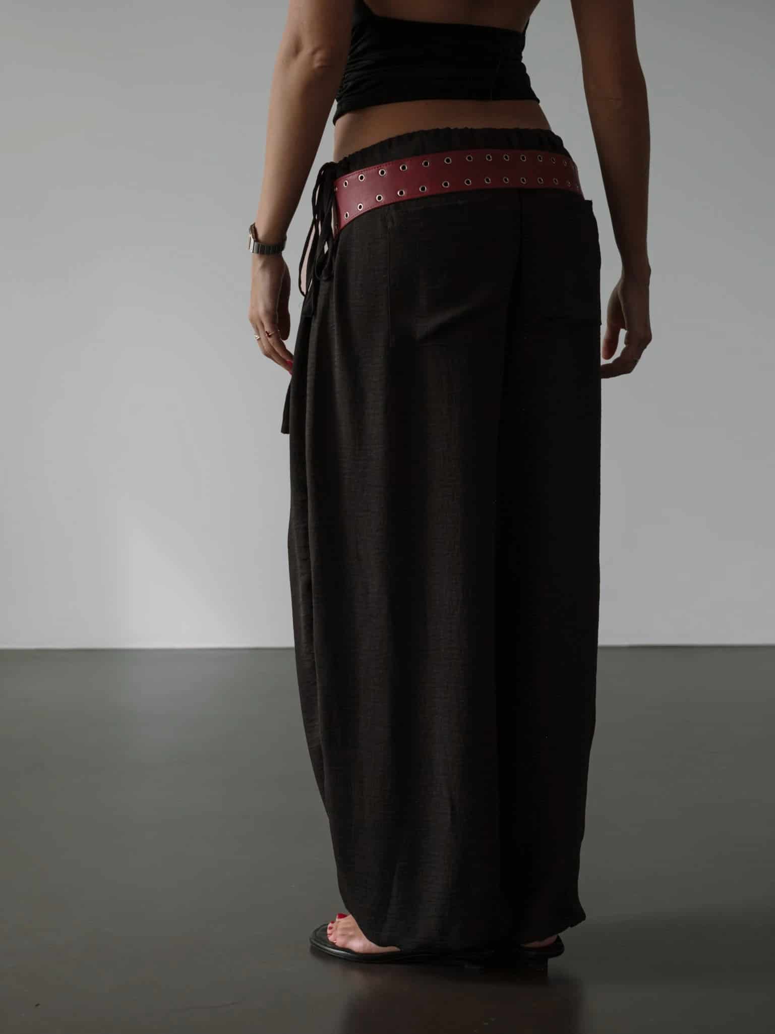 OFFSET ASYMMETRIC BELT - RED WINE - miniatura 9