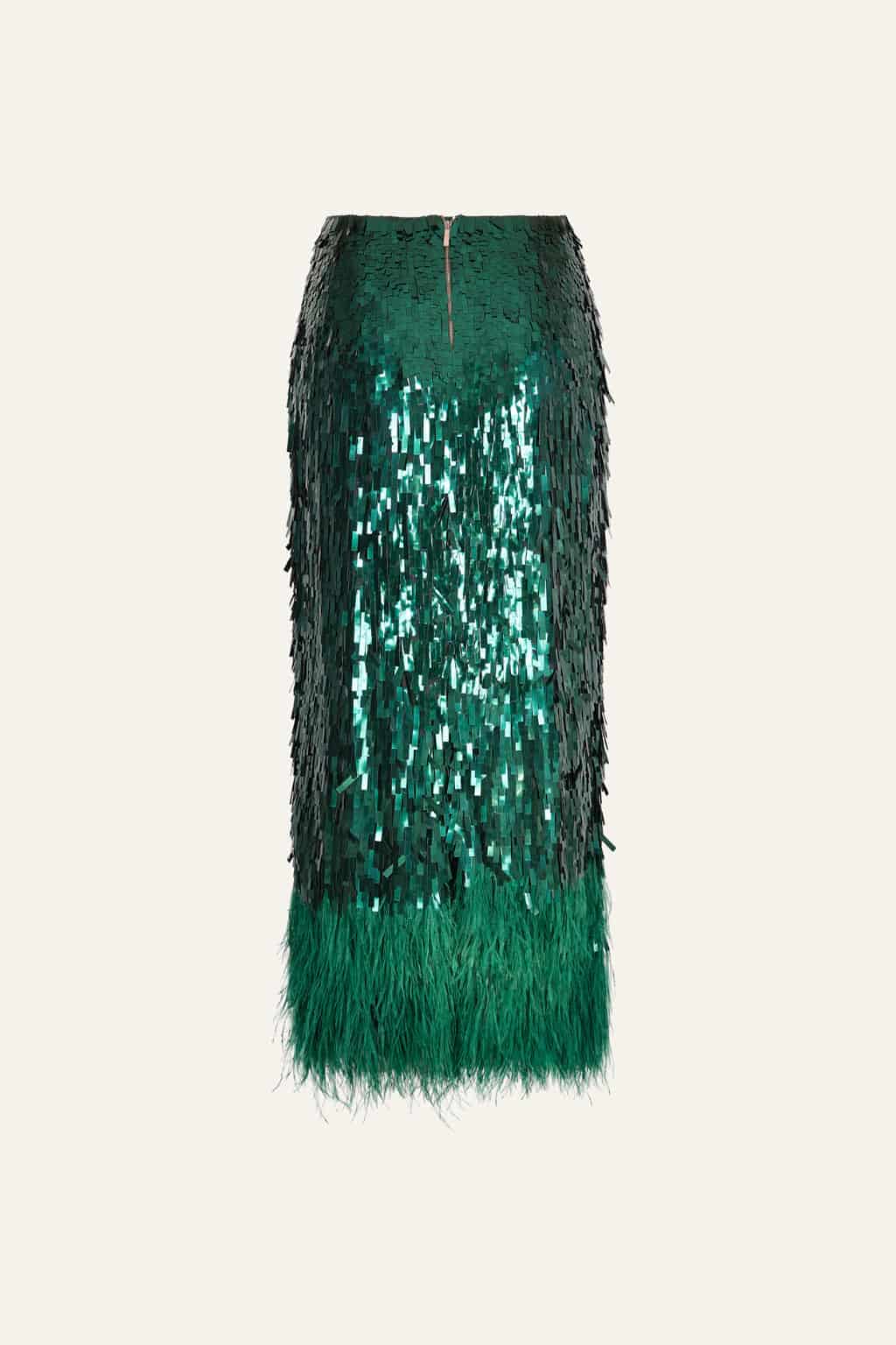 Visually Engaging Skirt in Forest Green - miniatura 2
