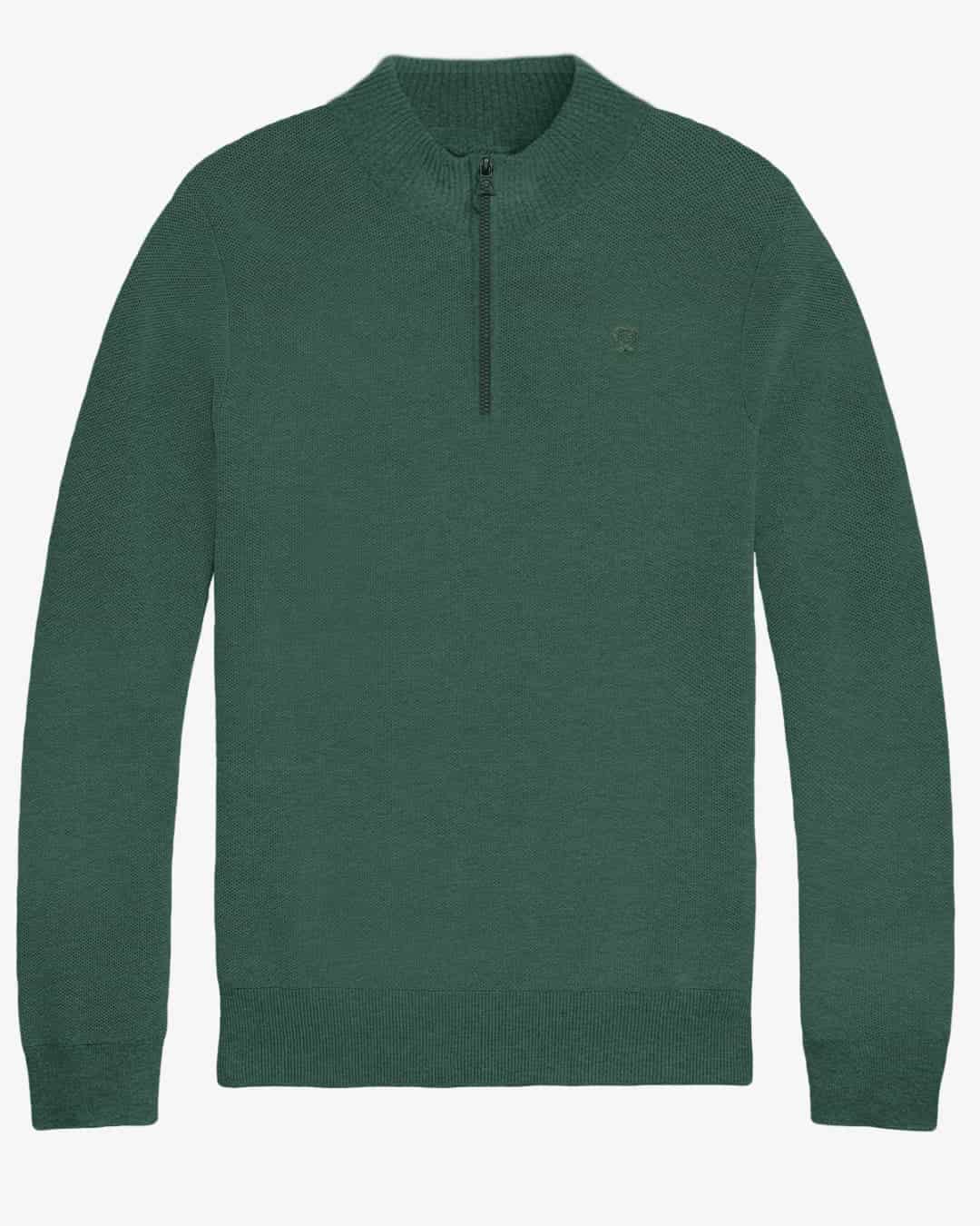 Halfzip Merino Antiarrugas Verde Militar - miniatura 5