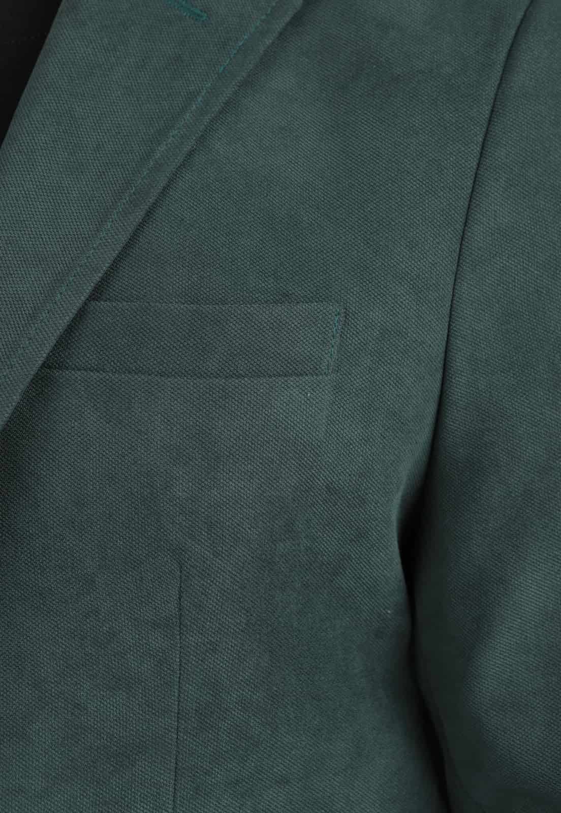 Blazer verde botella solapa clásica - miniatura 5