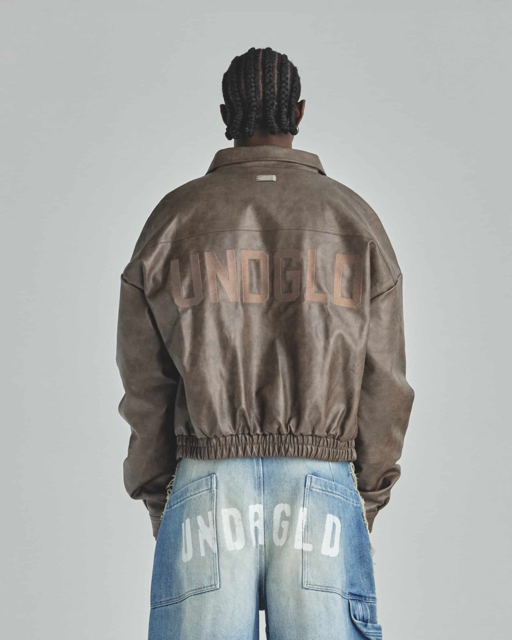 Basics Vintage Panelled Bomber Jacket Brown - miniatura 7