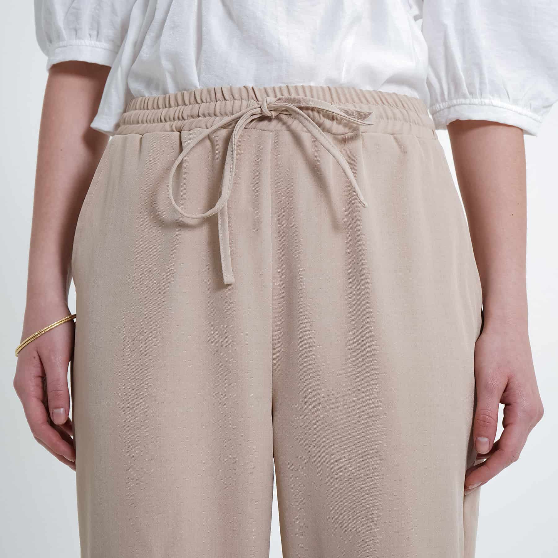 Pantalón recto con elastico y cintura - miniatura 10