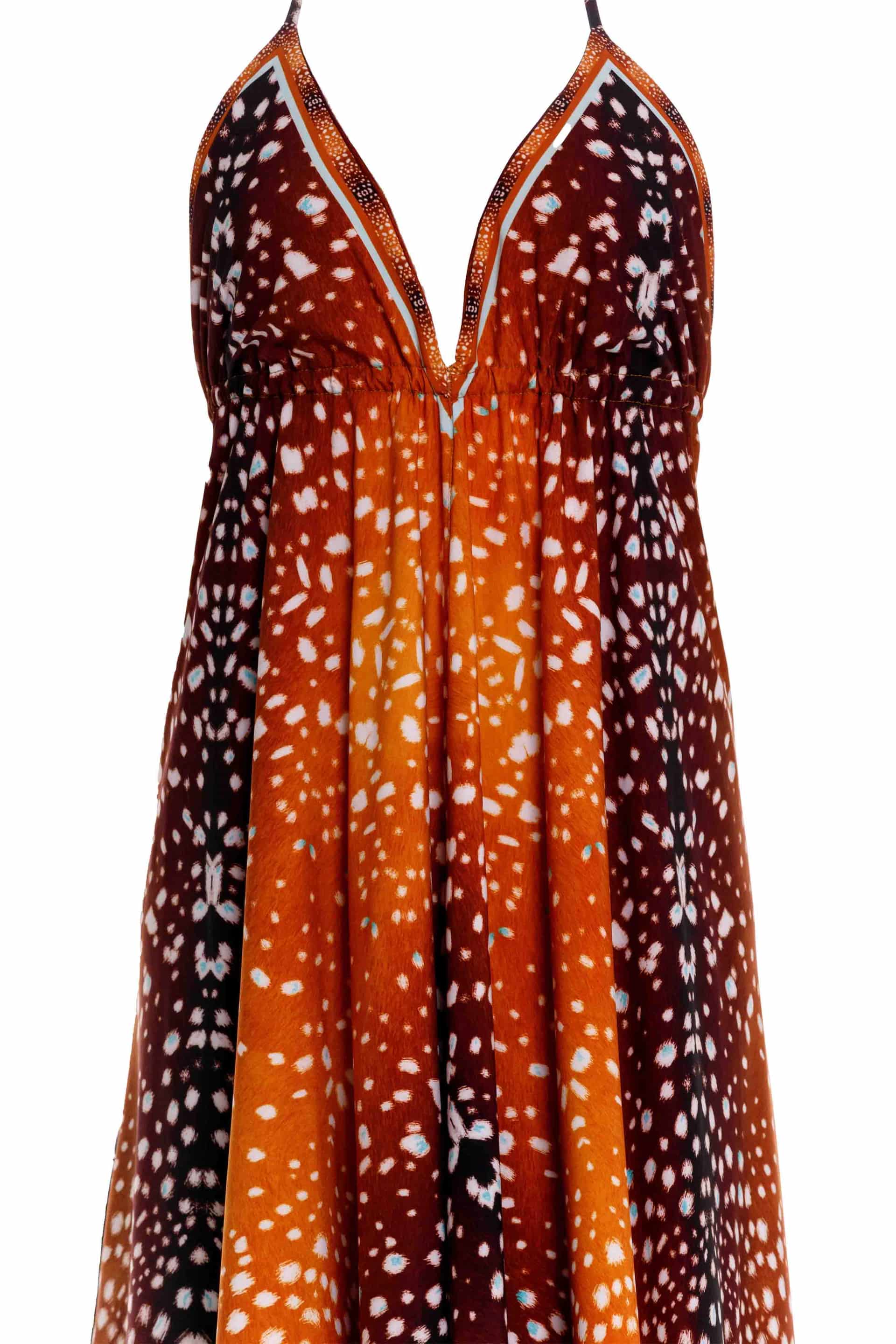 Vestido Largo Bohemia Bambi Café - miniatura 2