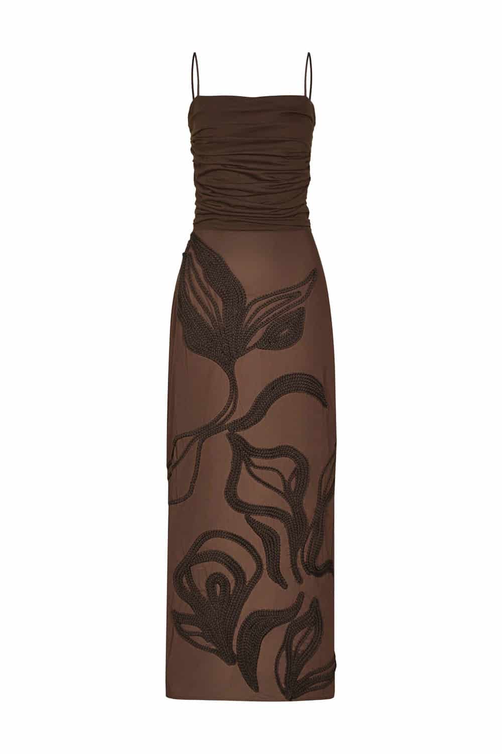 Vestido cacao bordado brown - miniatura 2