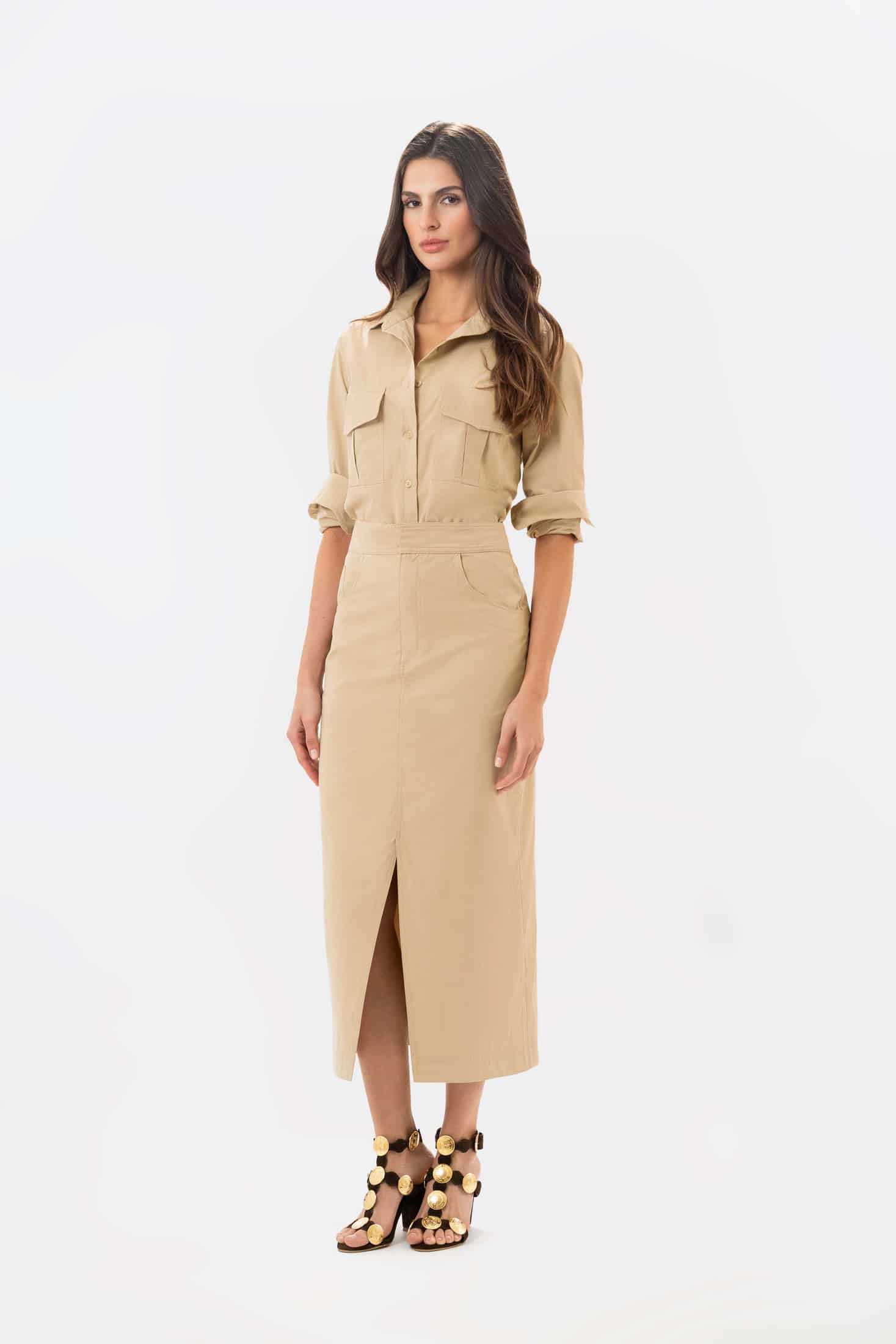 Falda Atena Khaki - miniatura 5
