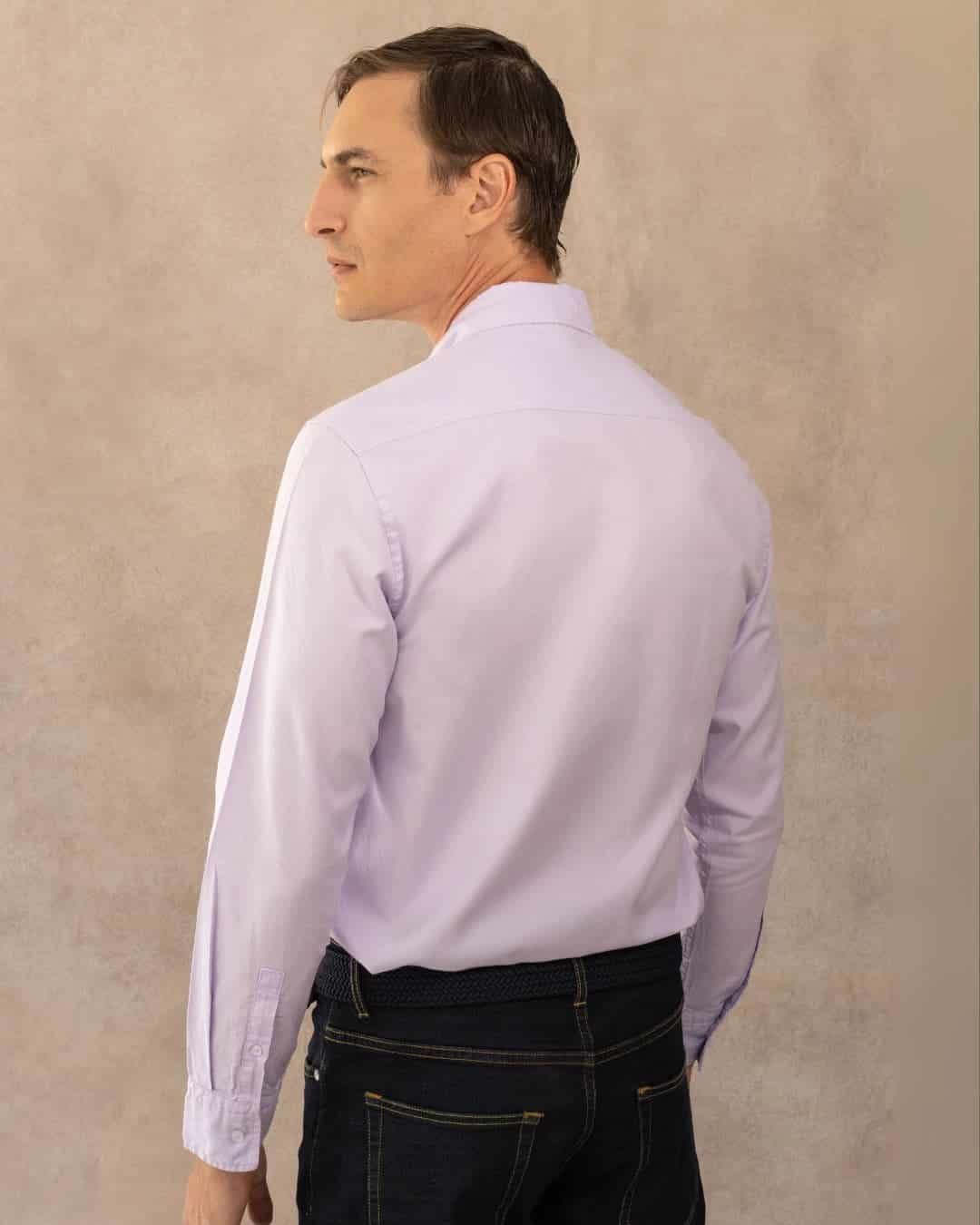 Camisa Antimanchas Oxford Lila - miniatura 3