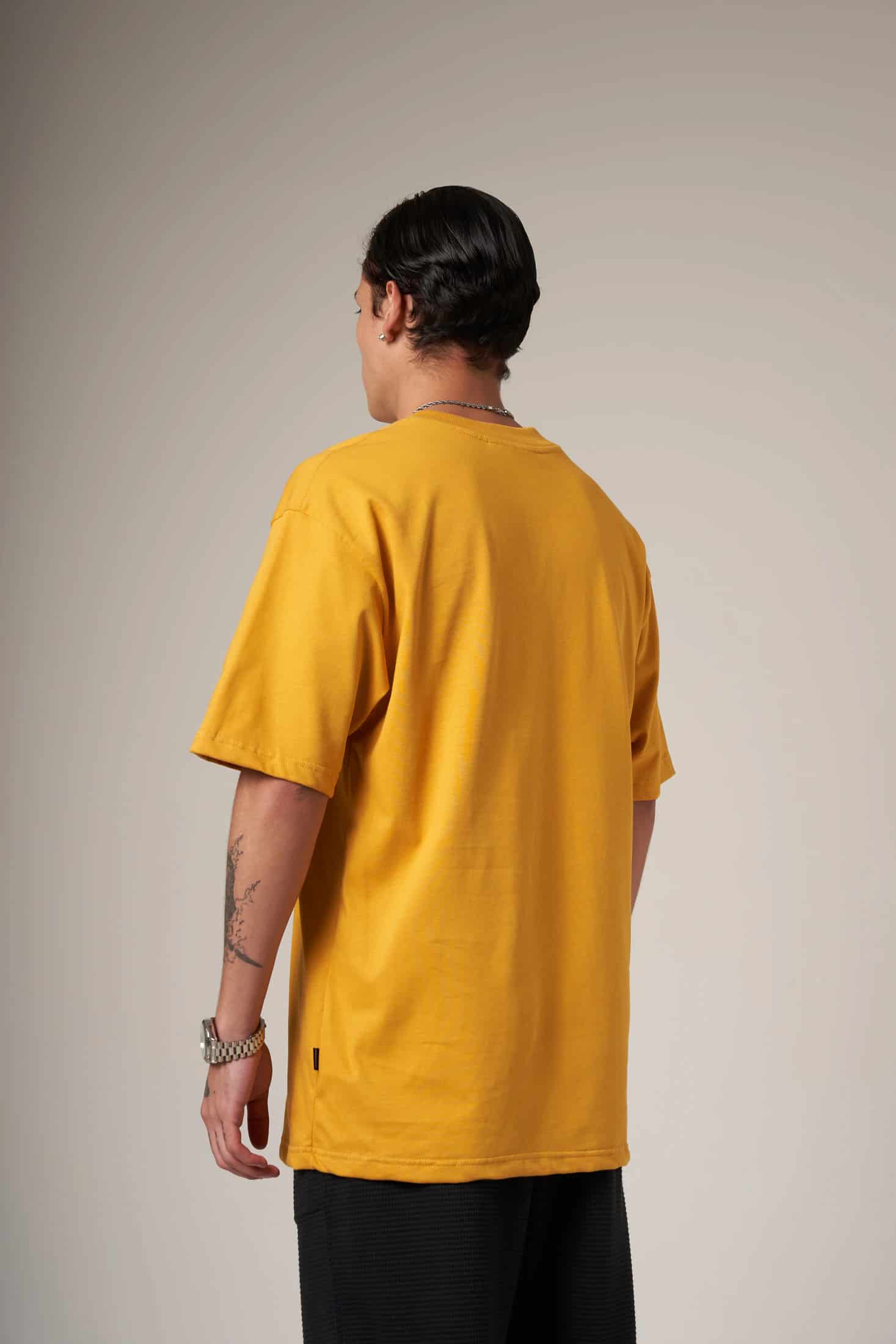CAMISETA 250 GRAMOS, 100% ALGODÓN AMARILLO - miniatura 2