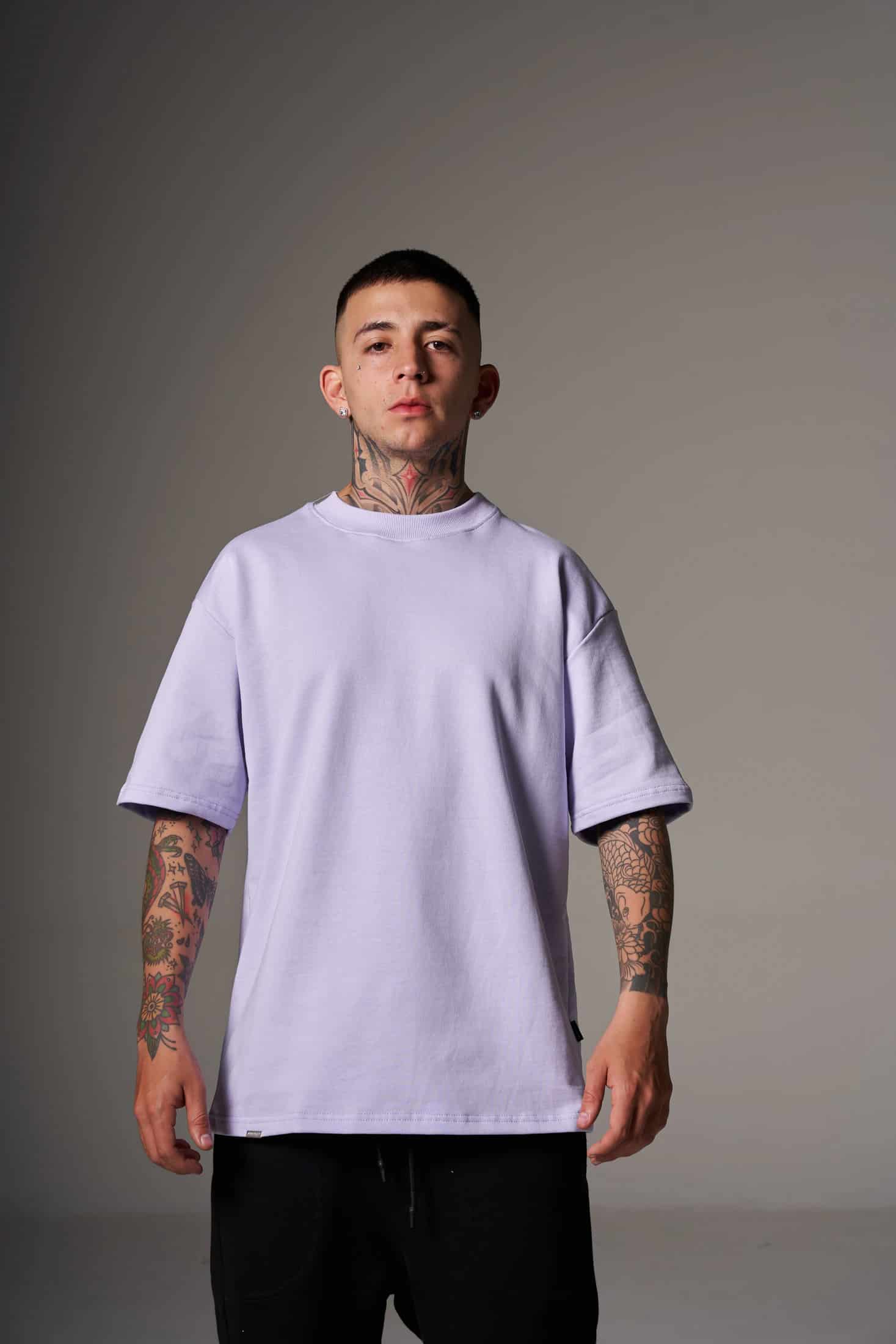CAMISETA 300 GRAMOS 100% ALGODÓN LILA - miniatura 1