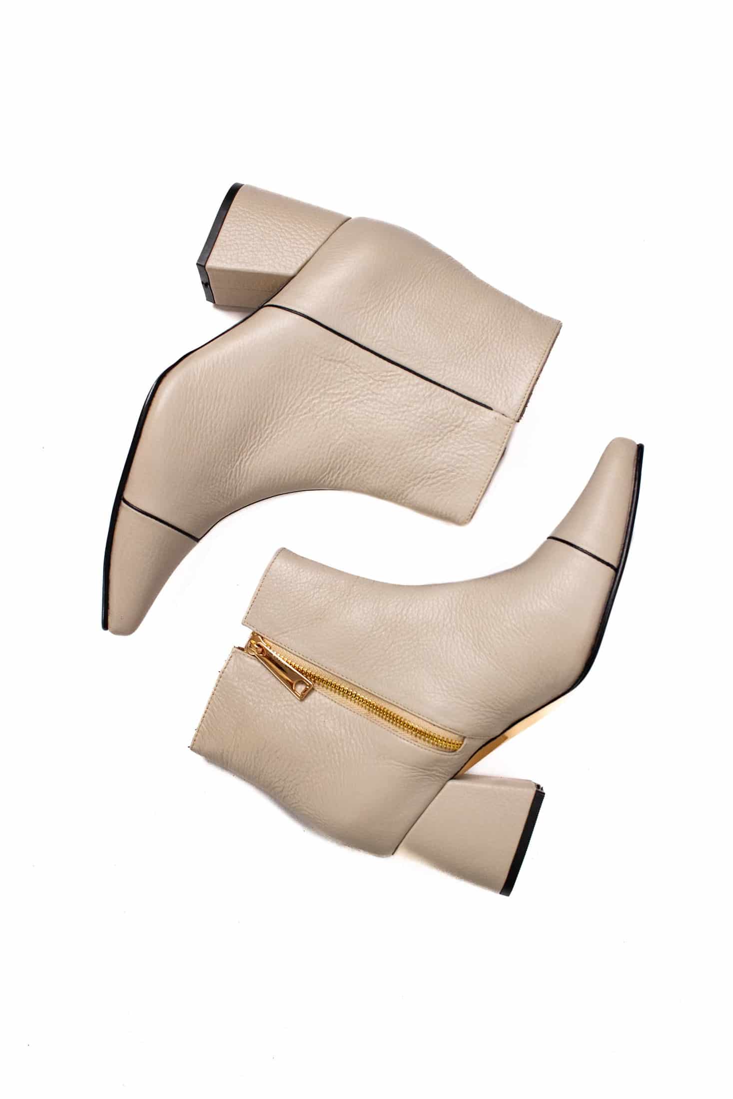 ANKLE boots - Beige x black - miniatura 3