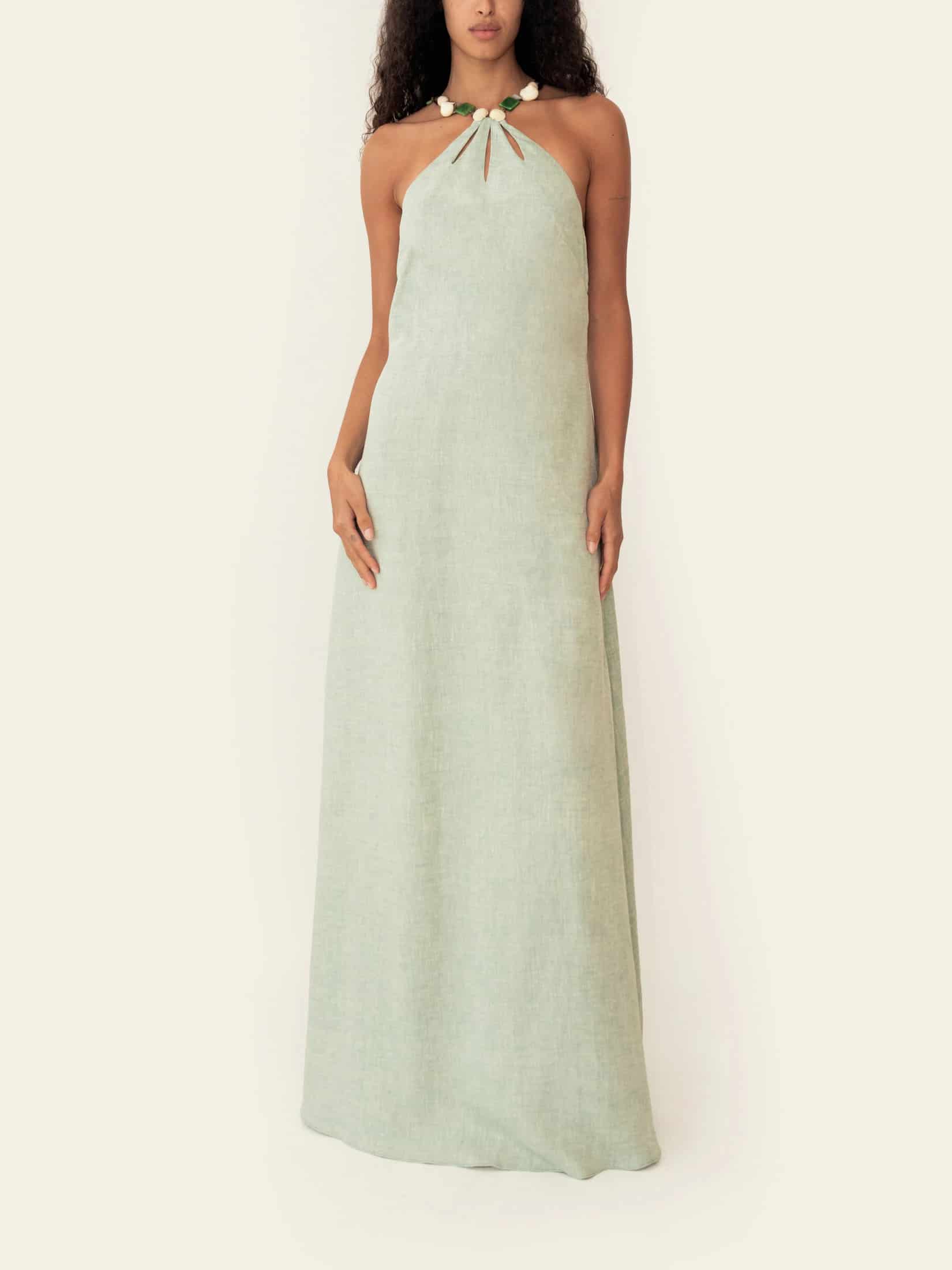 DAKOTA DRESS SEAFOAM GREEN - miniatura 2