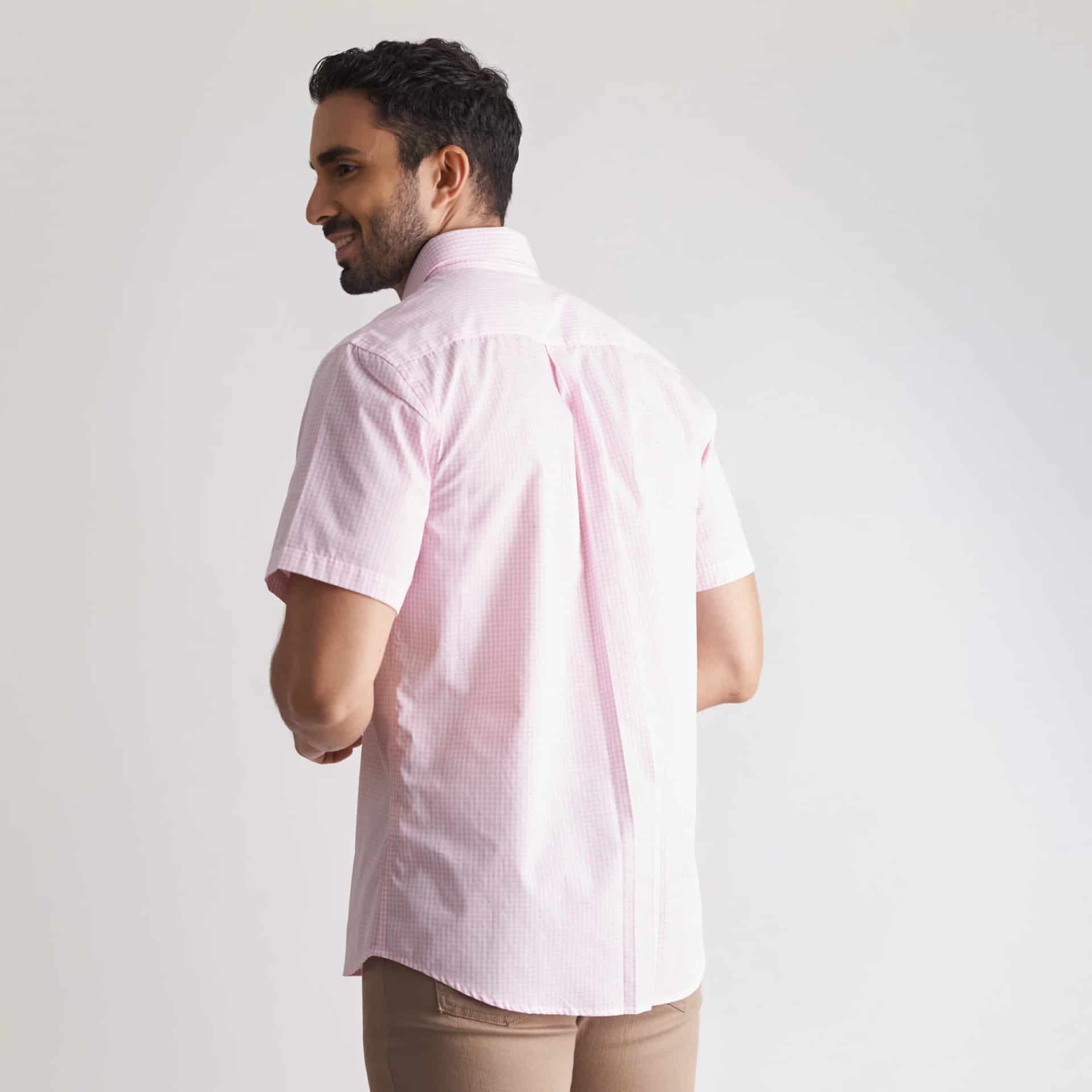 Camisa regular fit color rosado claro - miniatura 5