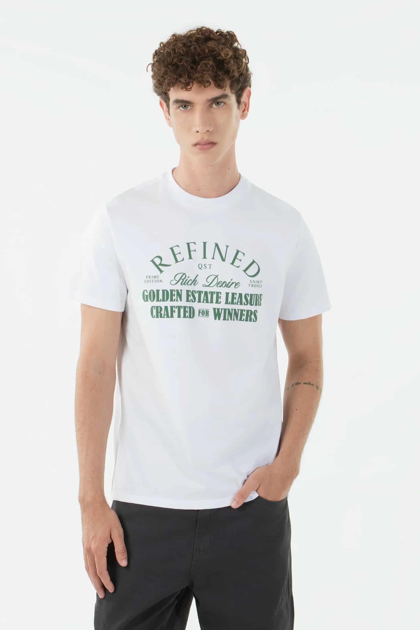 CAMISETA ESPECIAL ESTAMPADO LOCALIZADO COLOR BLANCO - miniatura 3