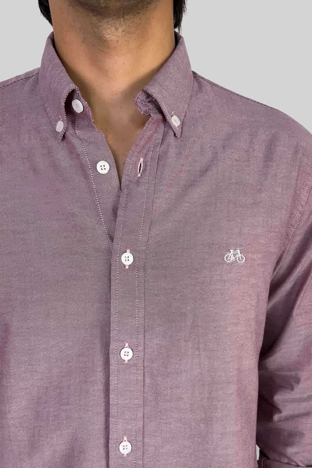CAMISA OXFORD DOTTED RED - miniatura 2