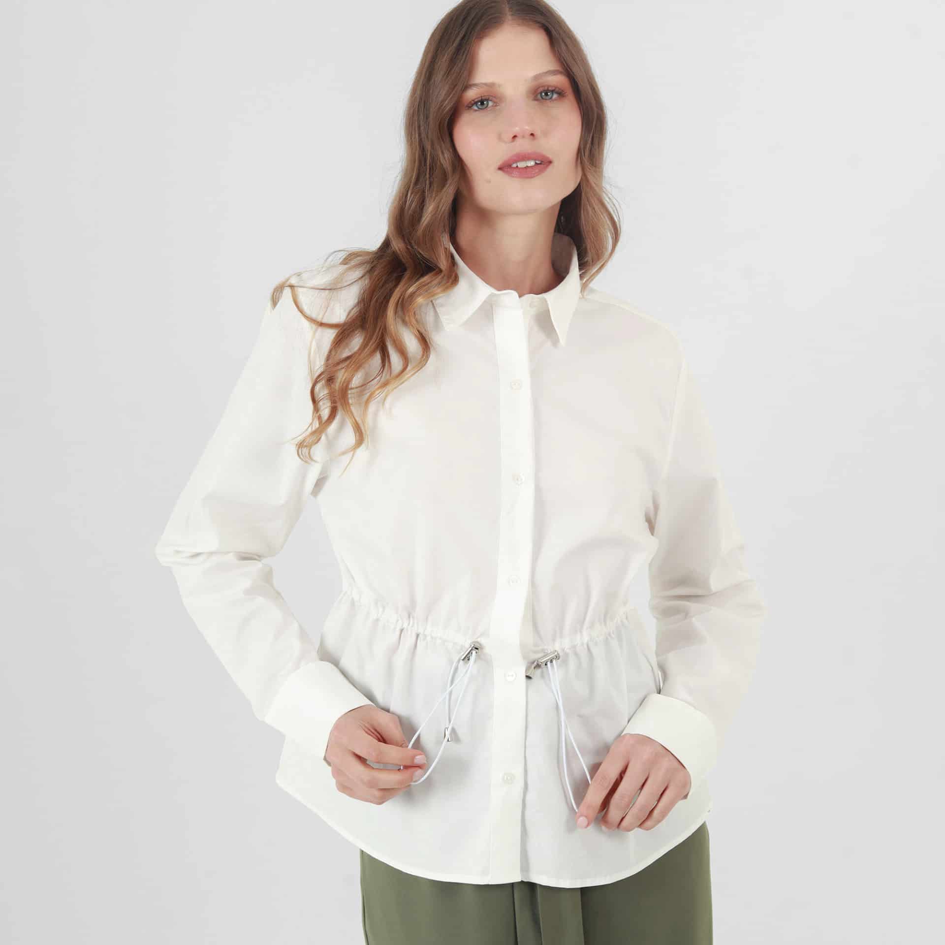 Blusa Cuello Camisero Manga Larga - miniatura 1