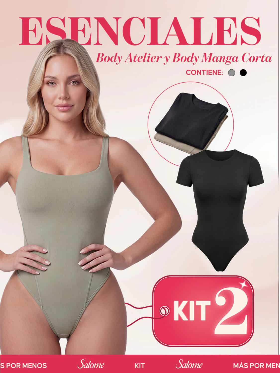 Kit Body Atelier Espalda Profunda & Manga Corta Sin Costuras | Salome 5004 & 5007 | 01L5 - miniatura 2