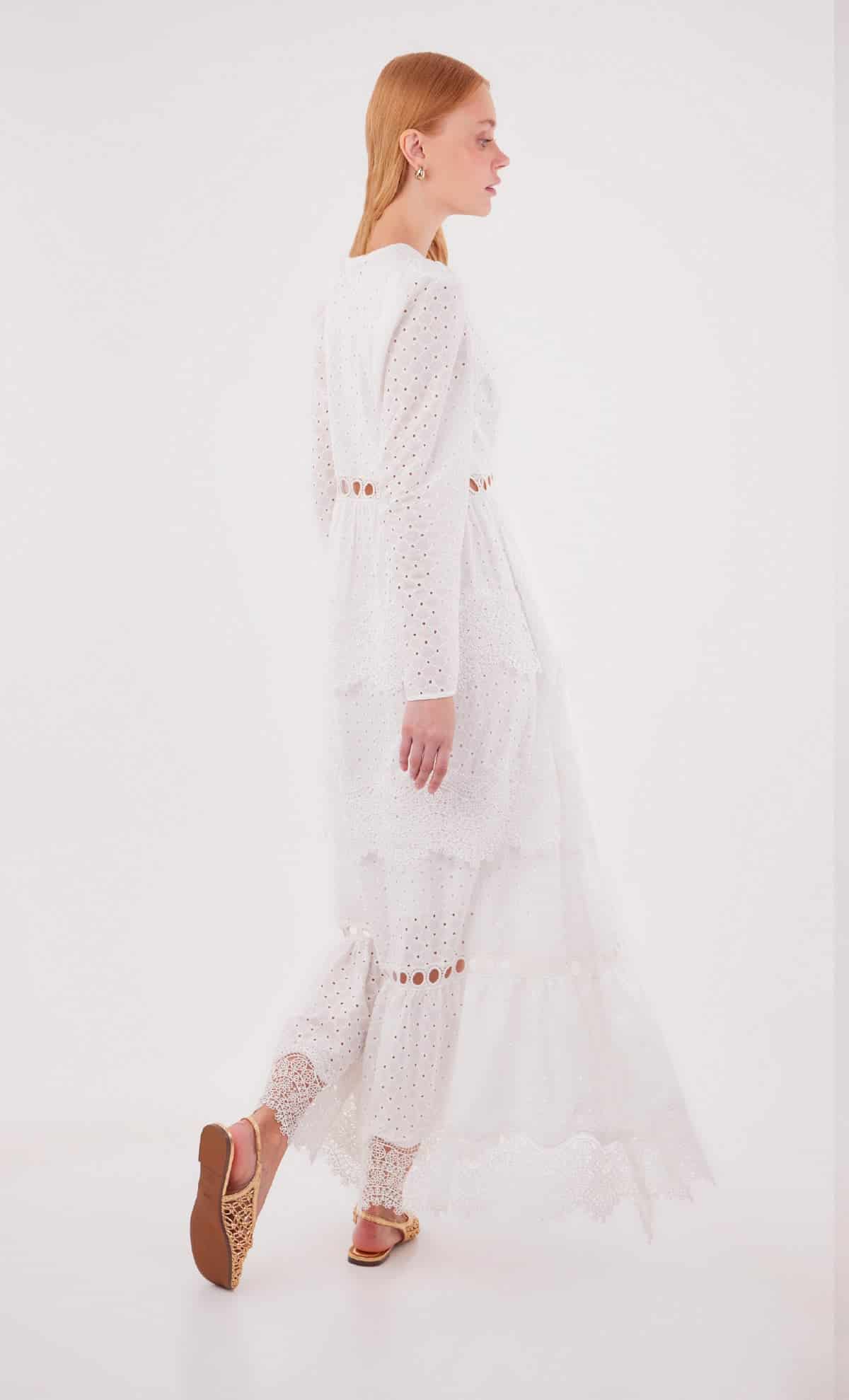 Vestido midi Merian White - miniatura 5