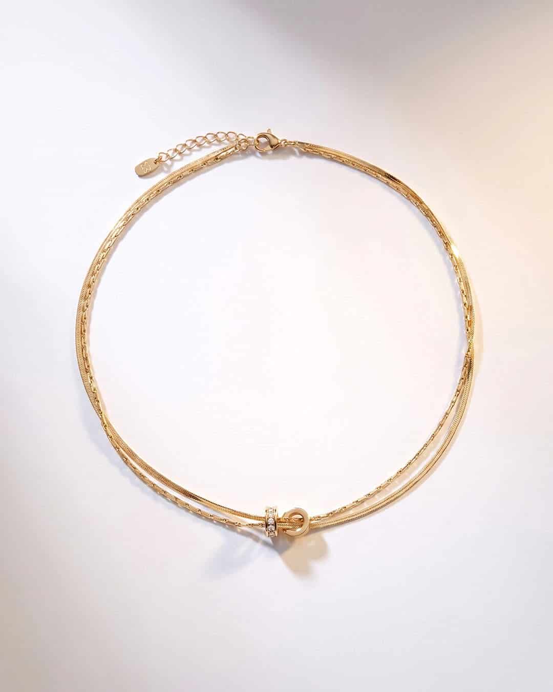 Collar Doble Cadena y Aros - miniatura 4