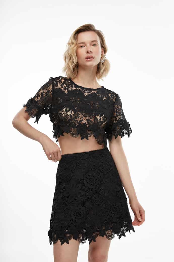 IONA MINI SKIRT BLACK - miniatura 1
