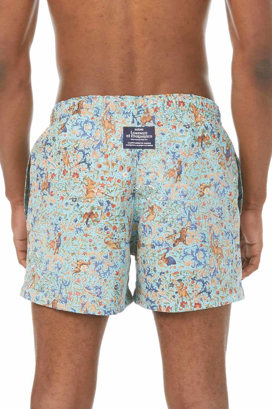 Men's swim trunk turquoise lorenzo - miniatura 12