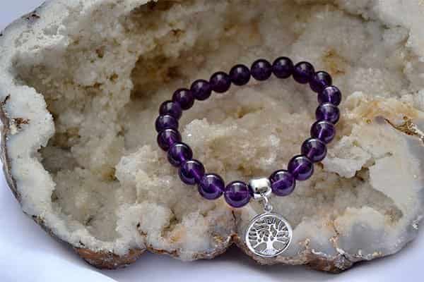 Pulsera Amatista dije árbol de la vida mini - miniatura 3