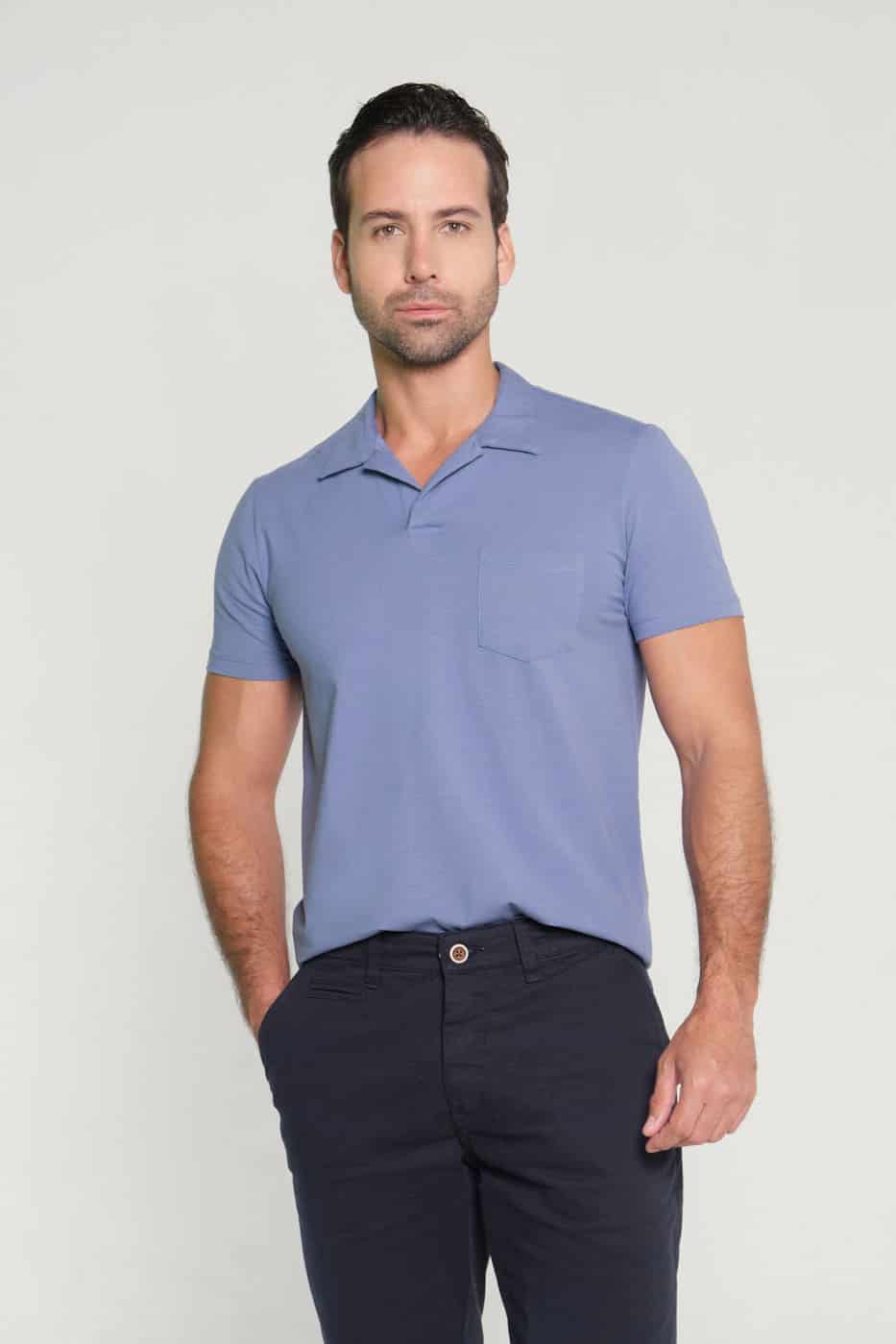 Camiseta Regular Polo Azul Colbalto - miniatura 1