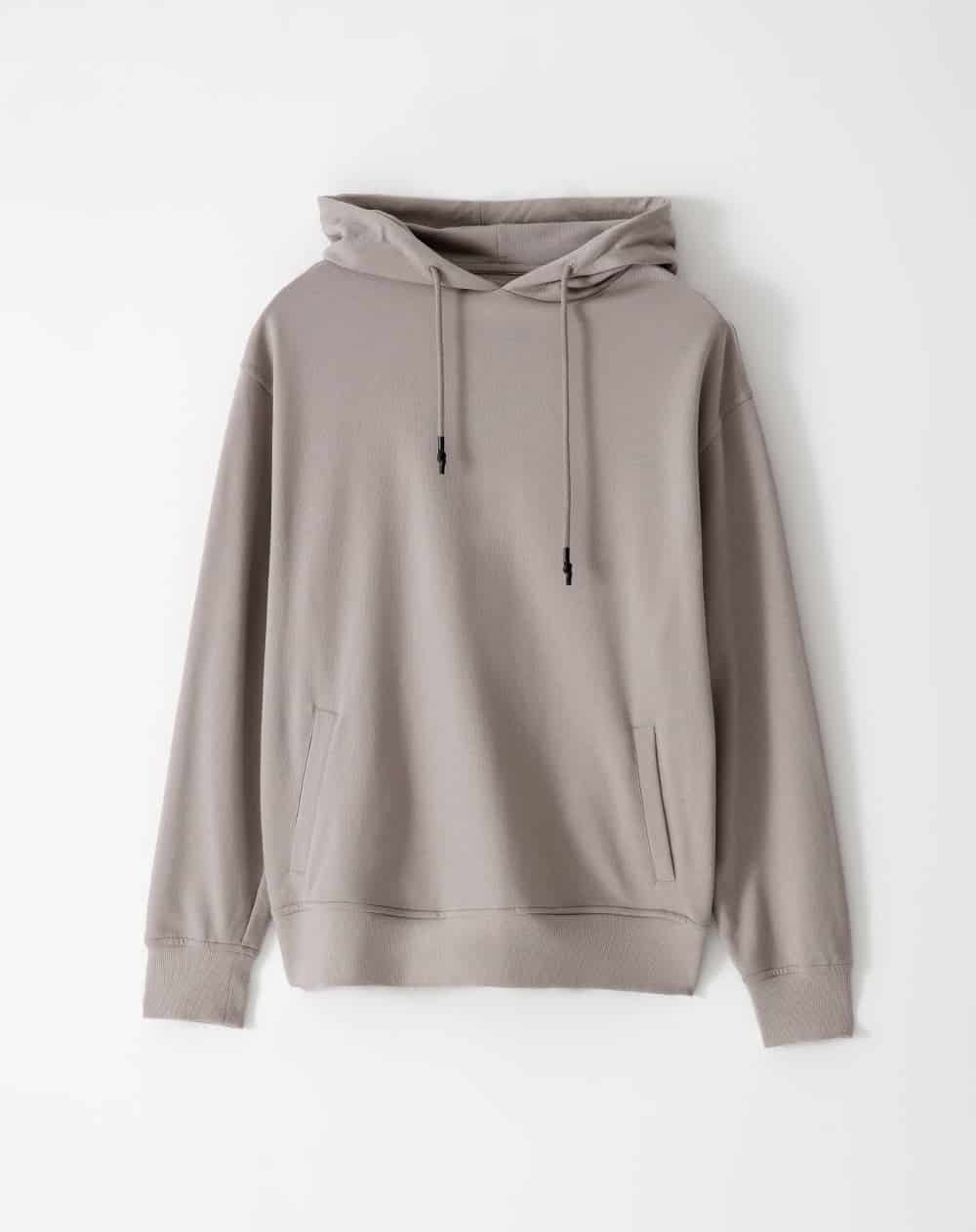 Buzo relax tipo hoddie algodón taupe hombre - miniatura 6