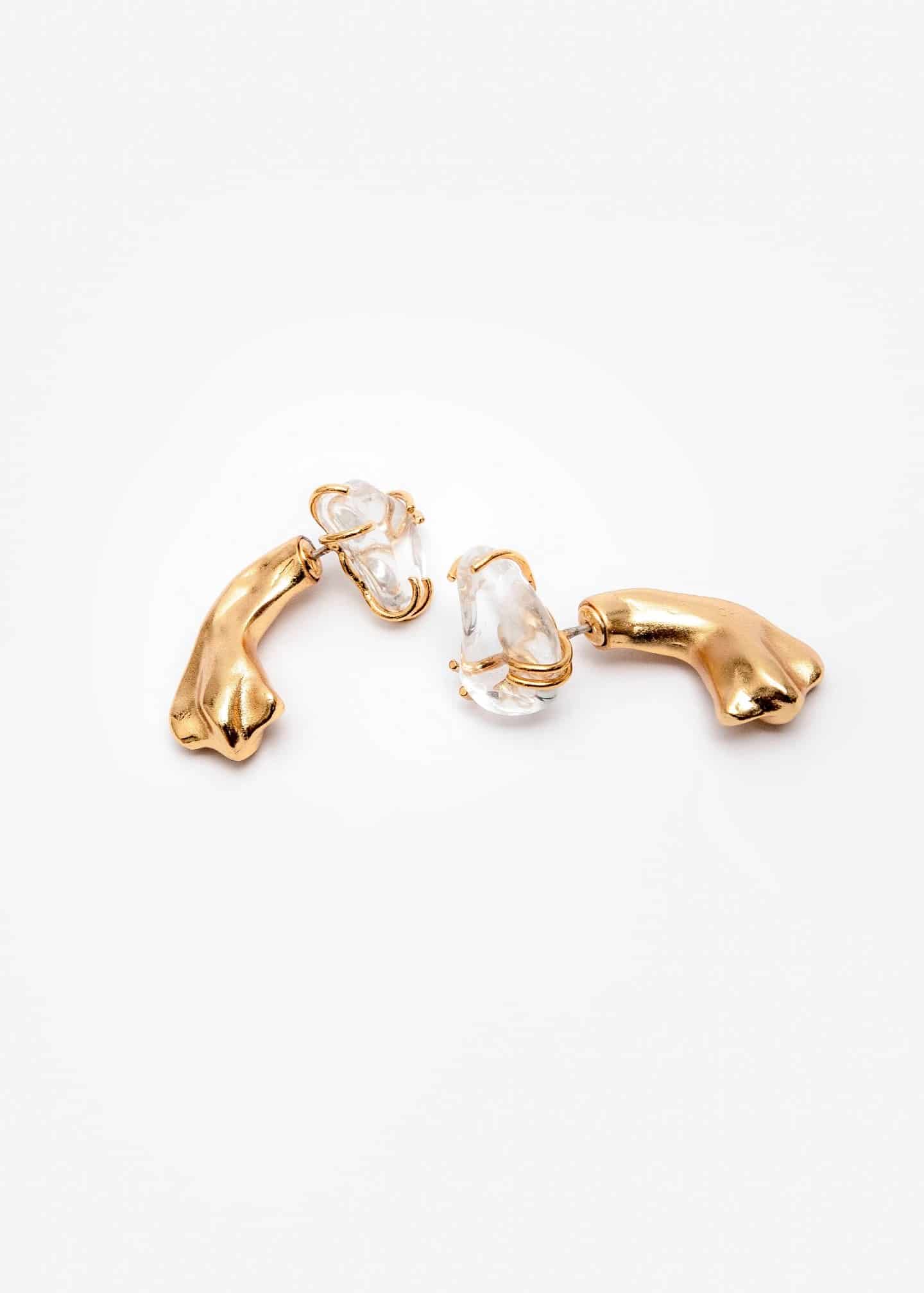 Aretes Cuarzo Maxi Petal Curve - miniatura 1